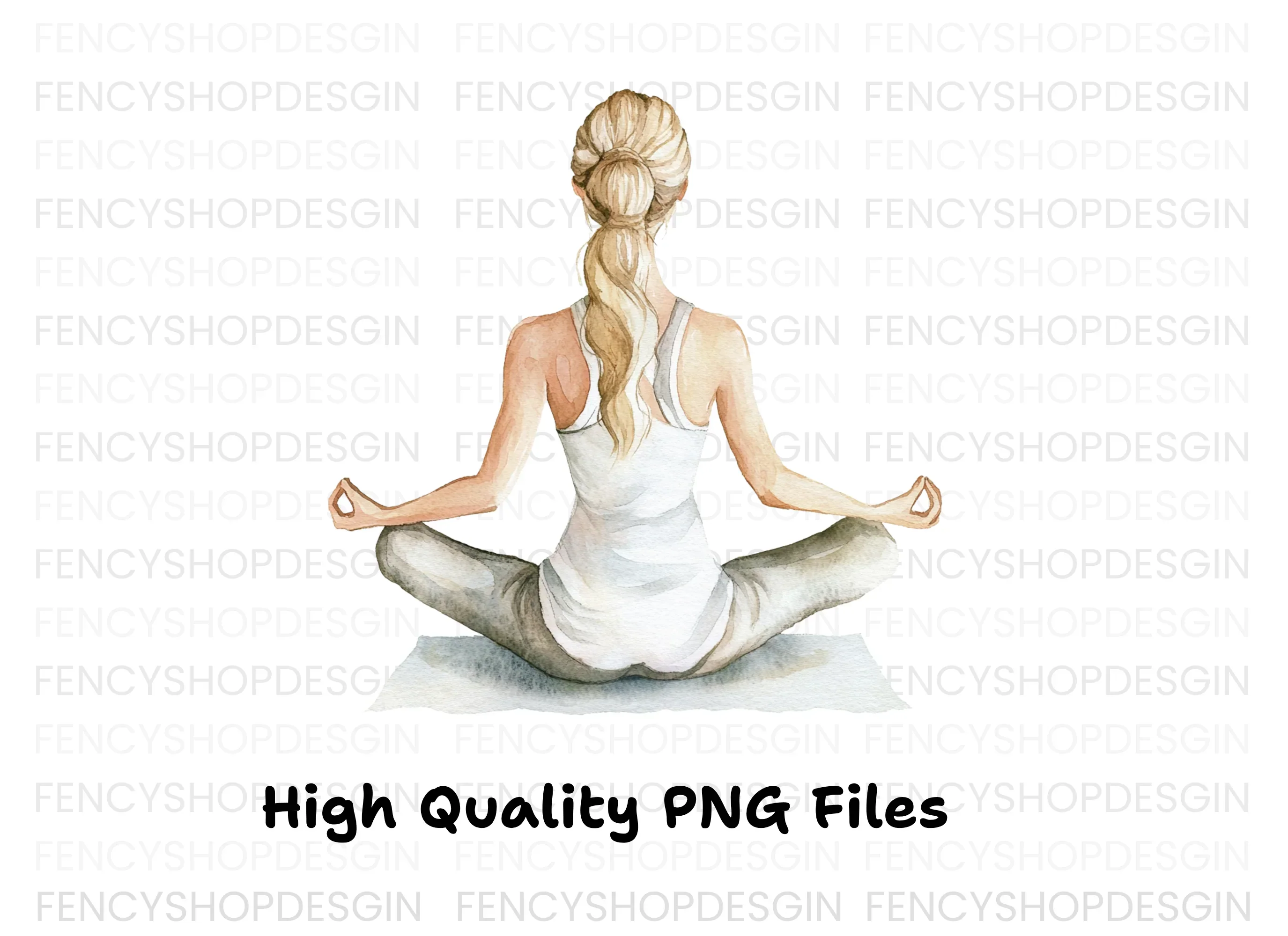 Serene Yoga Woman Pose Clipart Bundle - Image 2