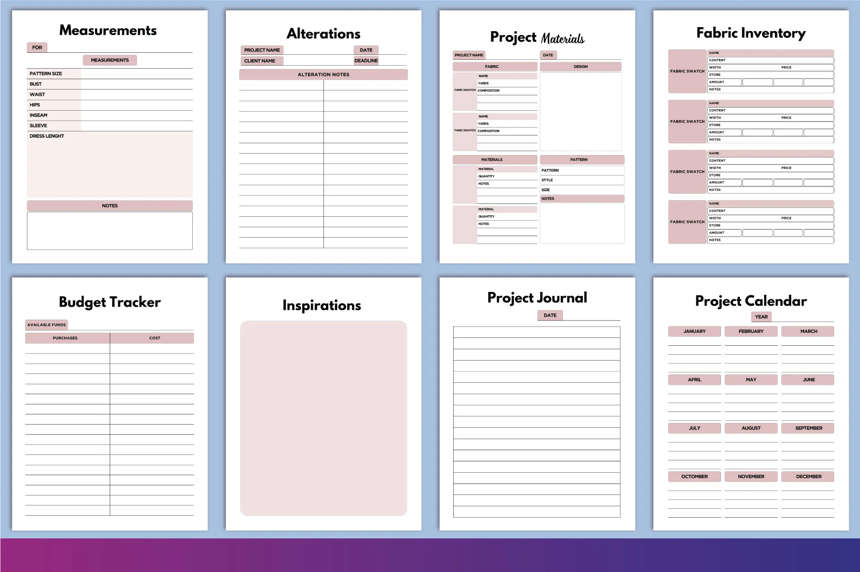Sewing Planner Template - Image 3
