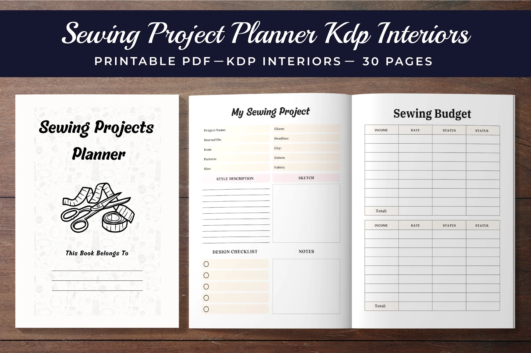 Sewing Projects Planner