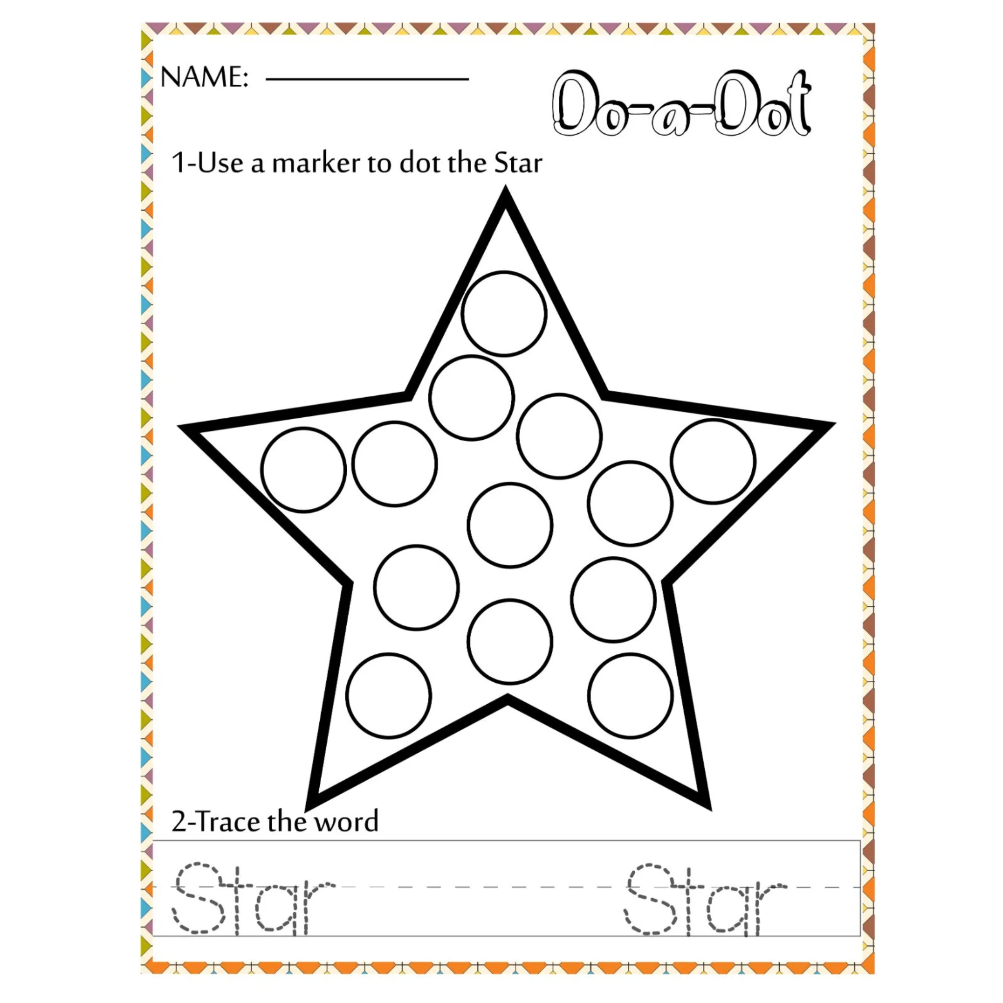 Shape Dot Painting Worksheets - Image 4