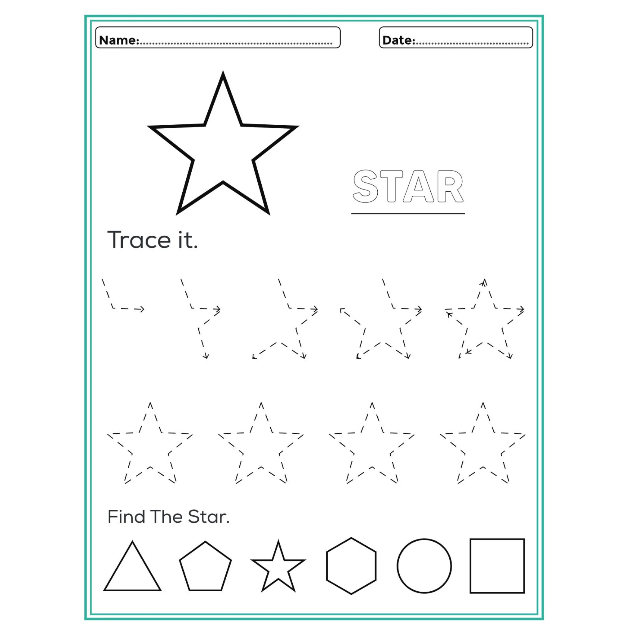 Shape Tracing and Find the Shape Worksheets - Image 3