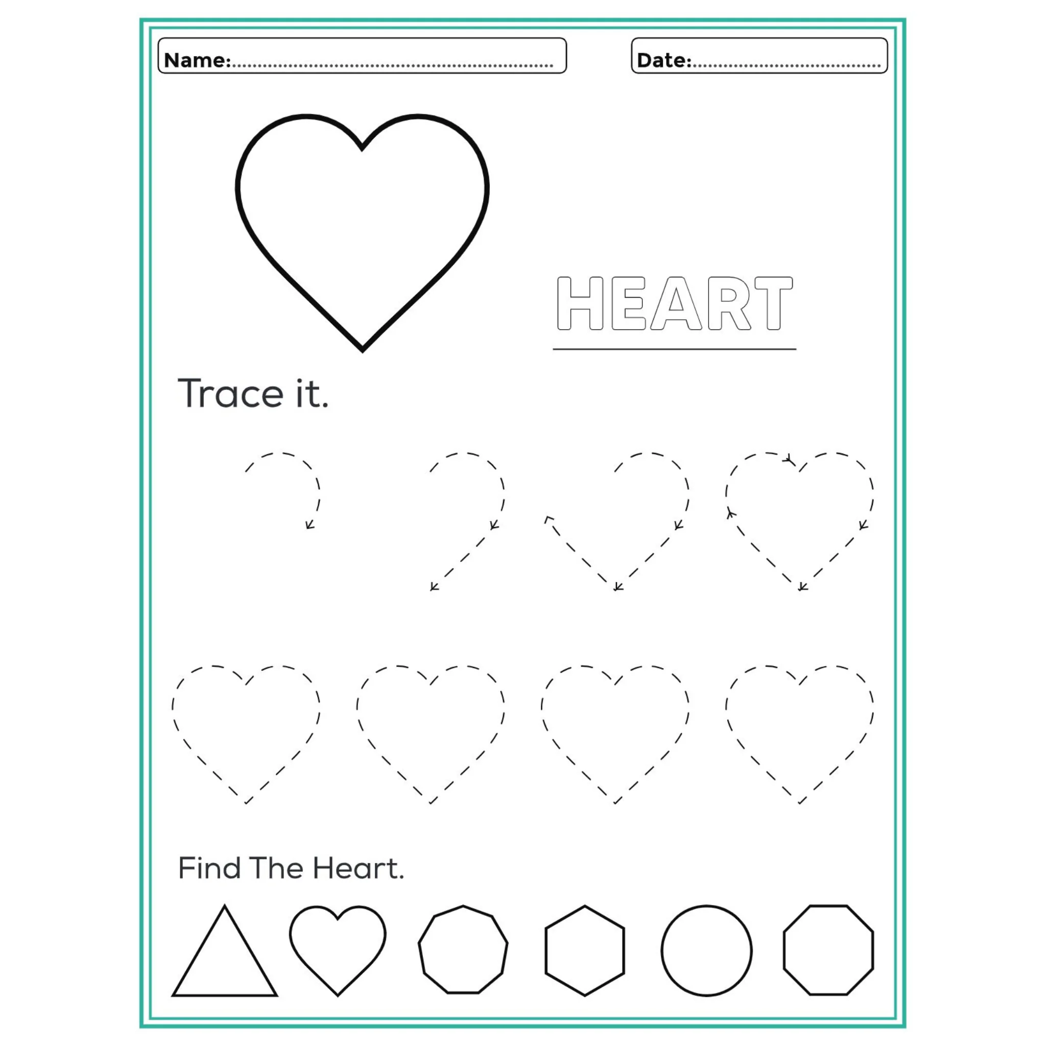 Shape Tracing and Find the Shape Worksheets - Image 5