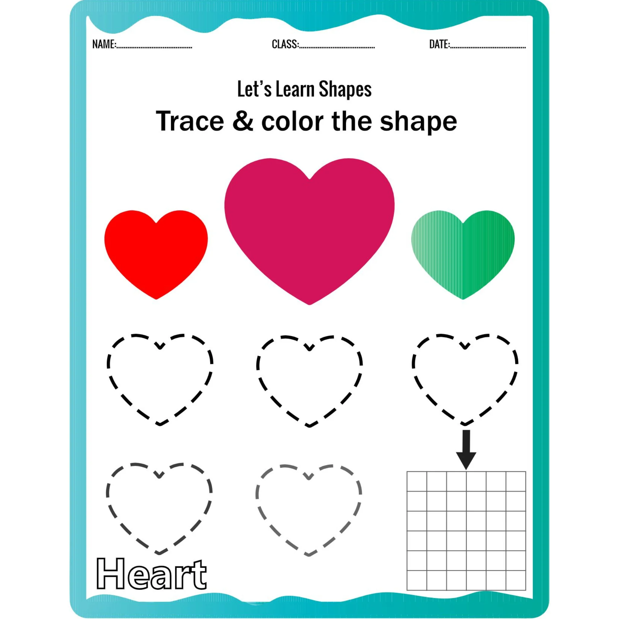 Shapes Activity Book Trace and Color - Image 3