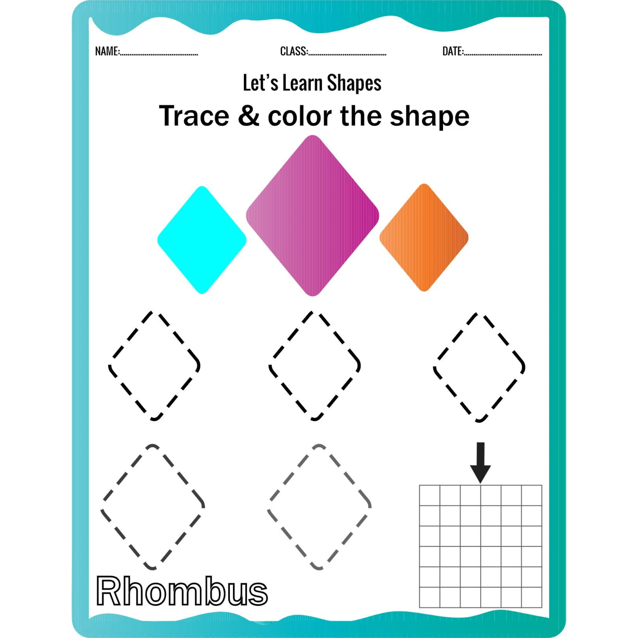 Shapes Activity Book Trace and Color - Image 4
