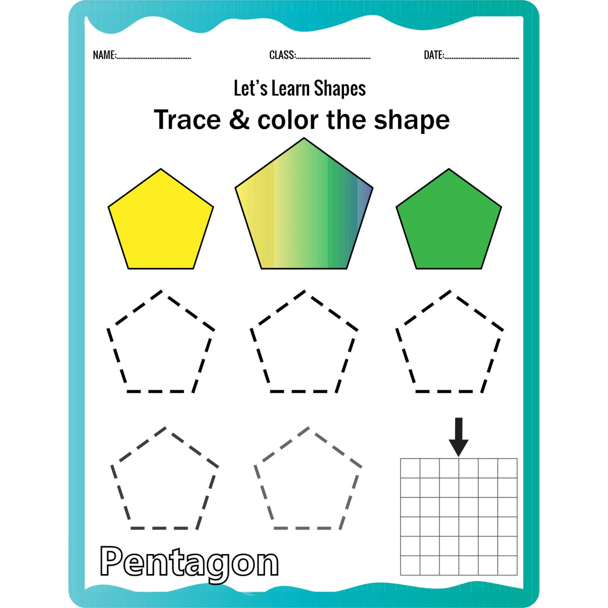 Shapes Activity Book Trace and Color - Image 5