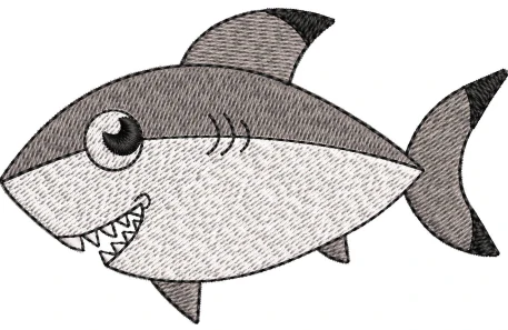Shark Baby Embroidery Design