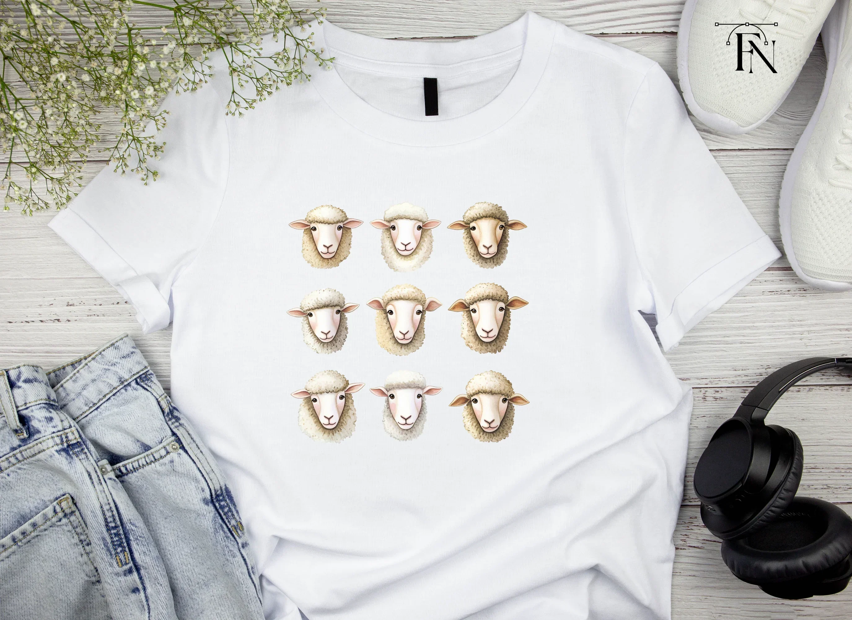 Sheep Faces Clipart Bundle - Image 5