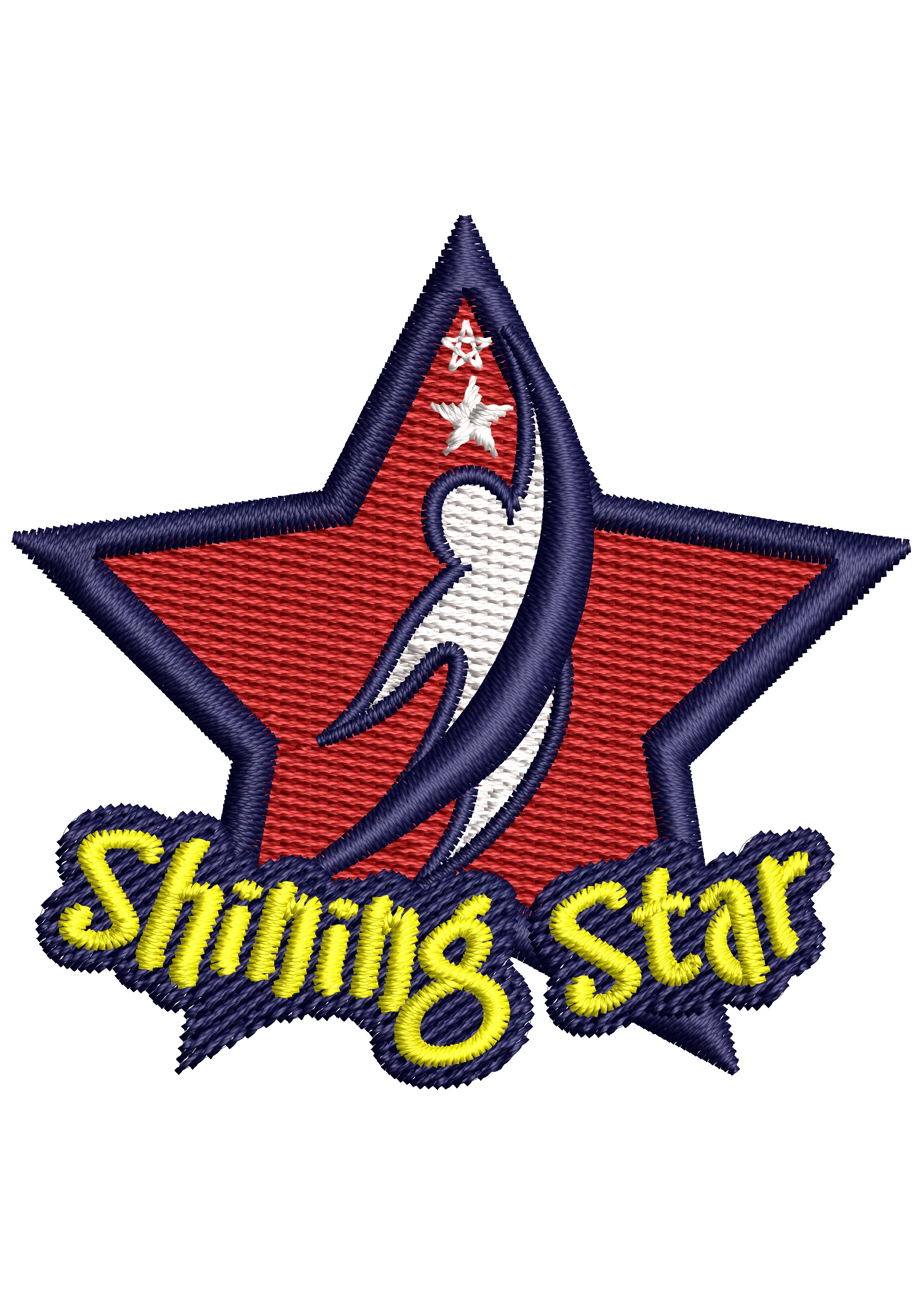 Shining Star Embroidery Design