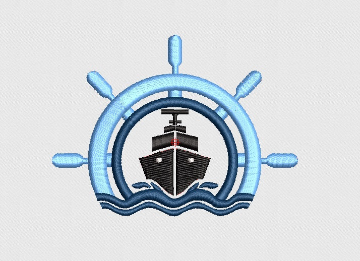 Ship Embroidery Design