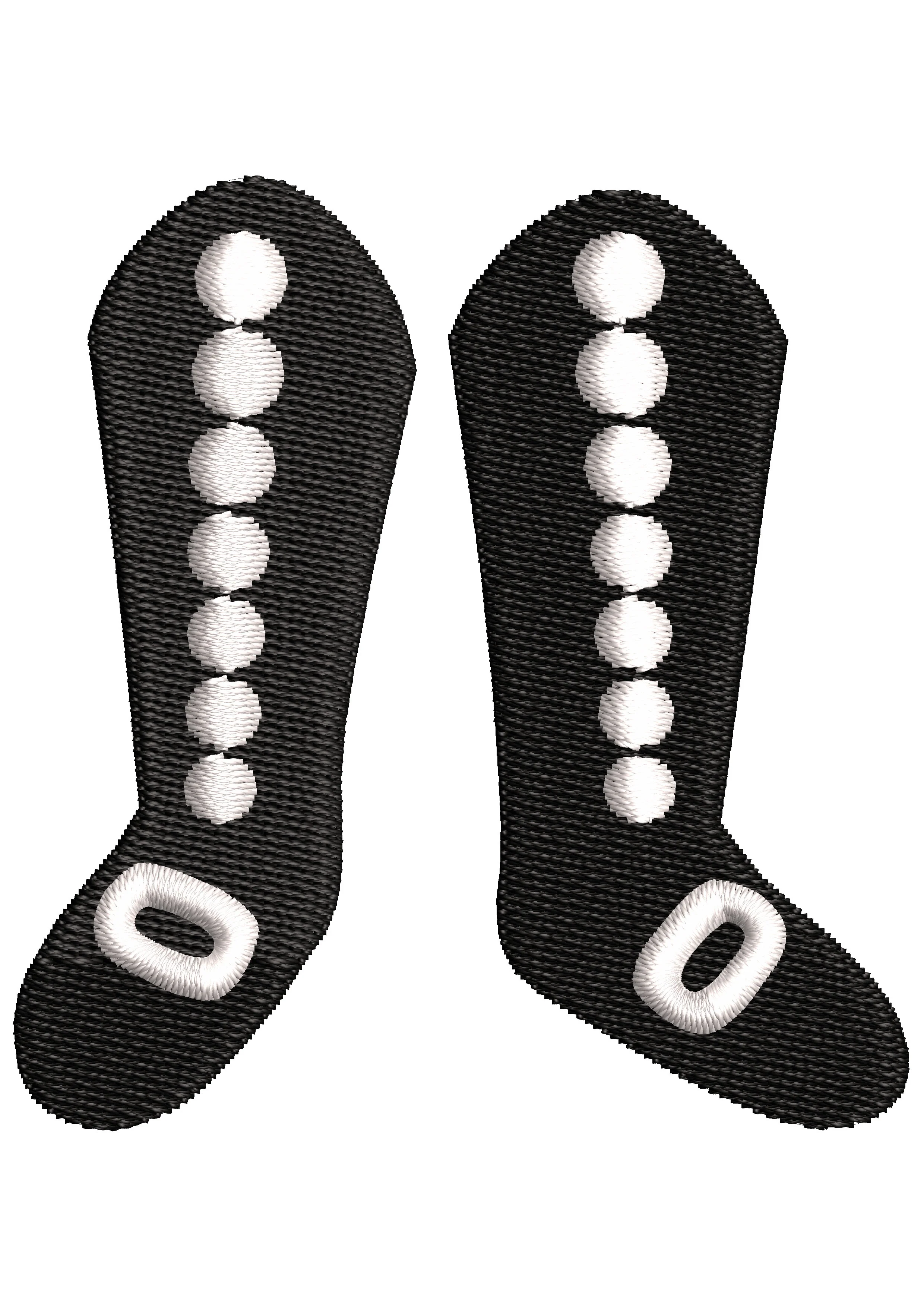 Shoes of Cowboy Embroidery Design