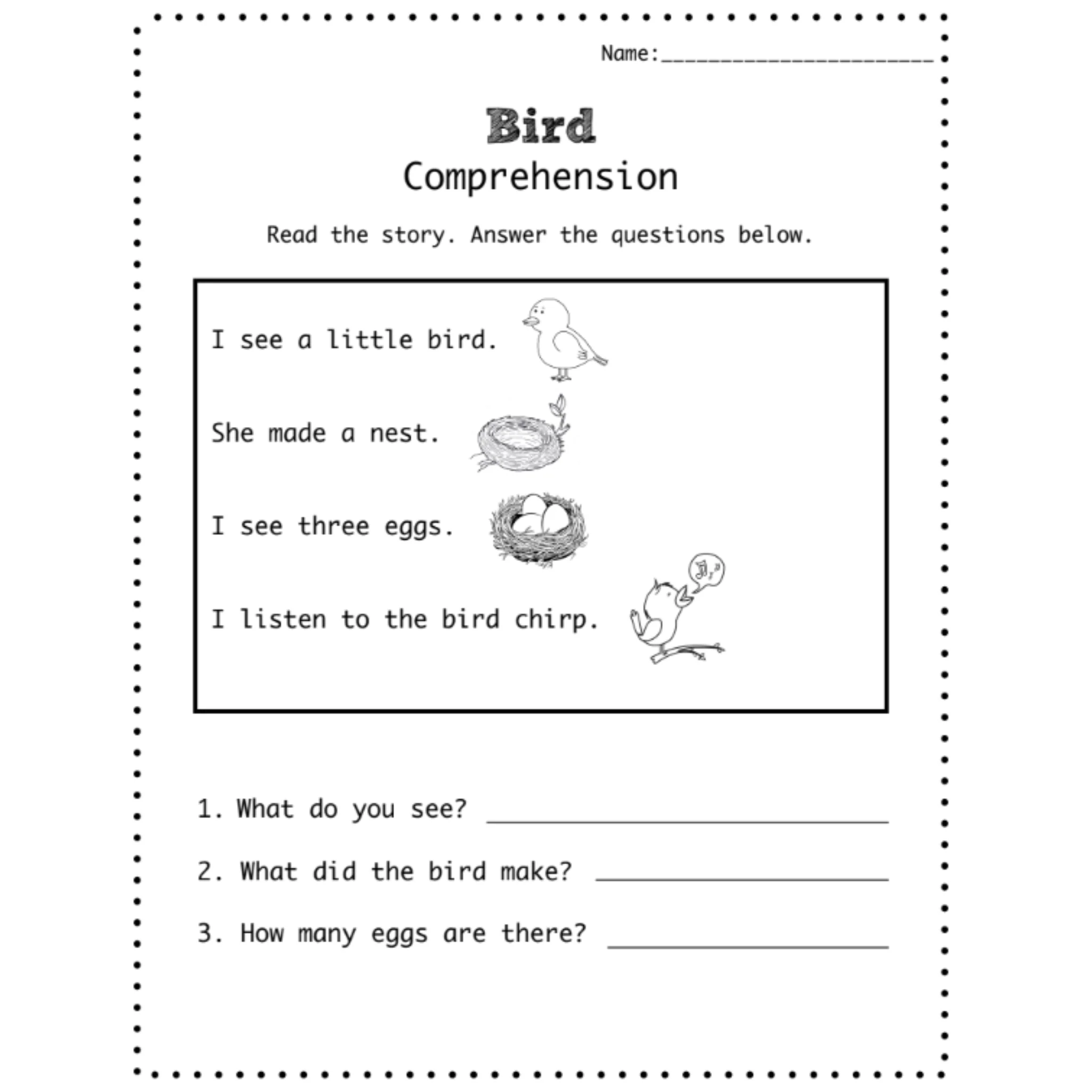 Short Animal Comprehension Stories - Image 3