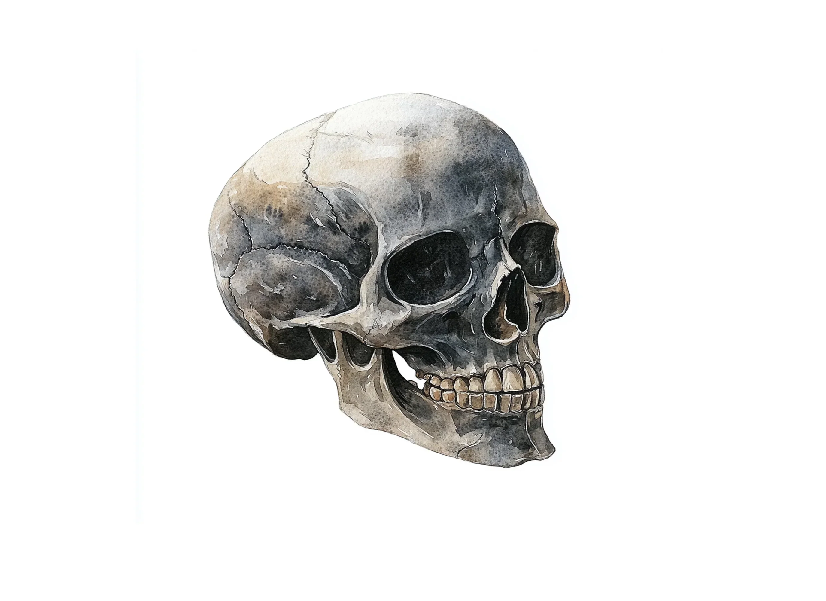 Side View Skull Clipart Bundle - Image 3