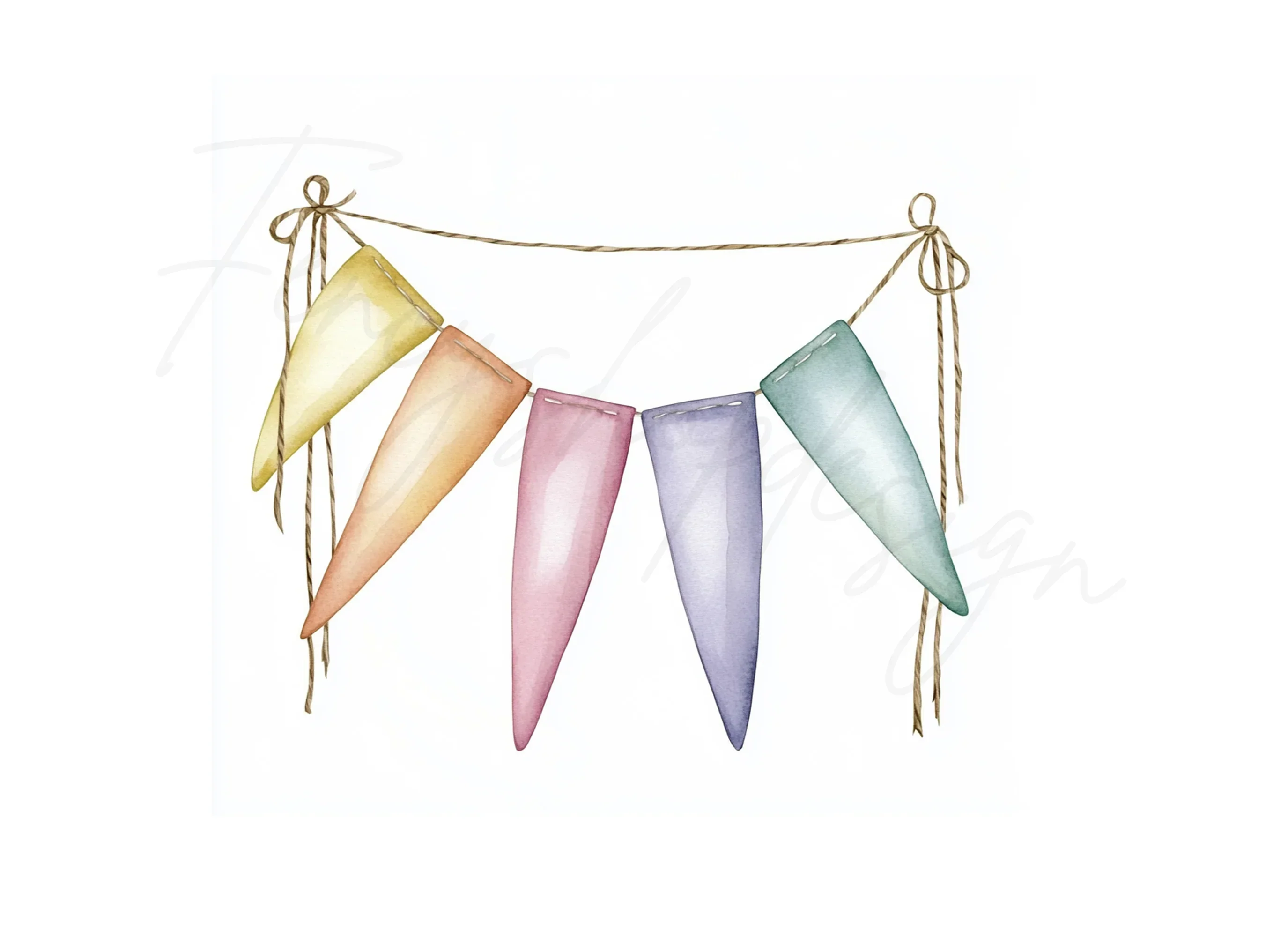 Simple Bunting Banner Clipart Bundle - Image 2