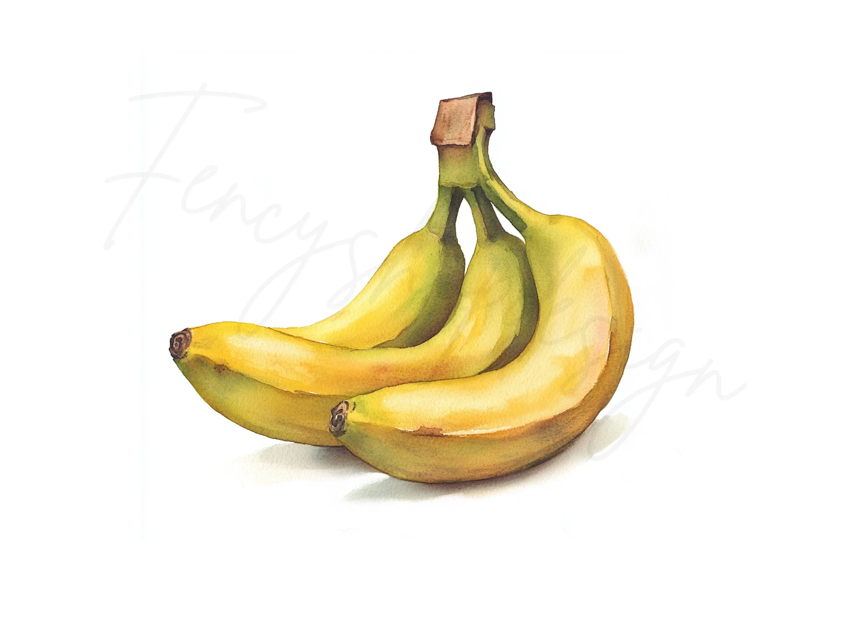 Single Bunch Bananas Clipart Bundle - Image 2