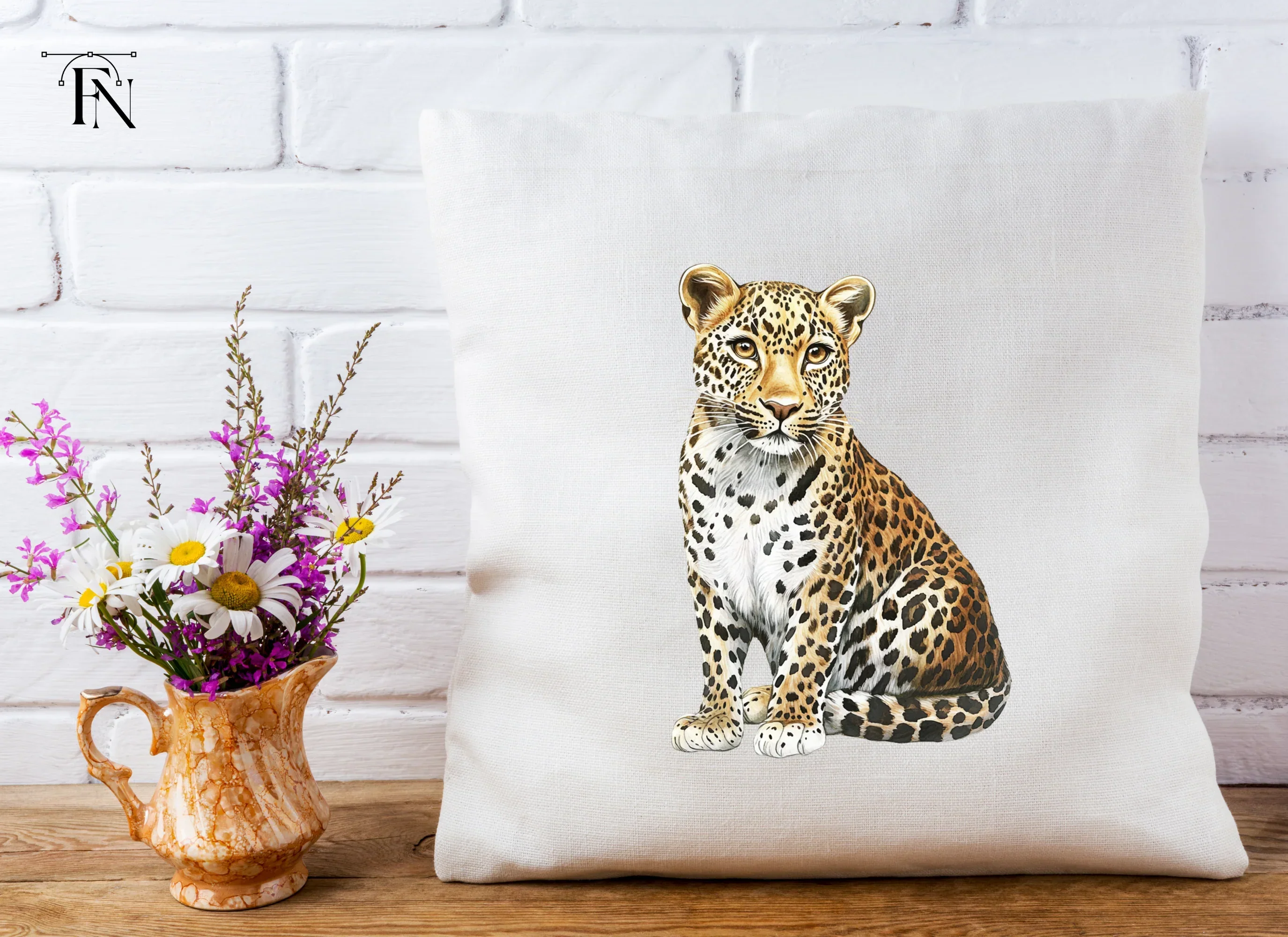 Sitting Leopard Clipart Bundle - Image 3