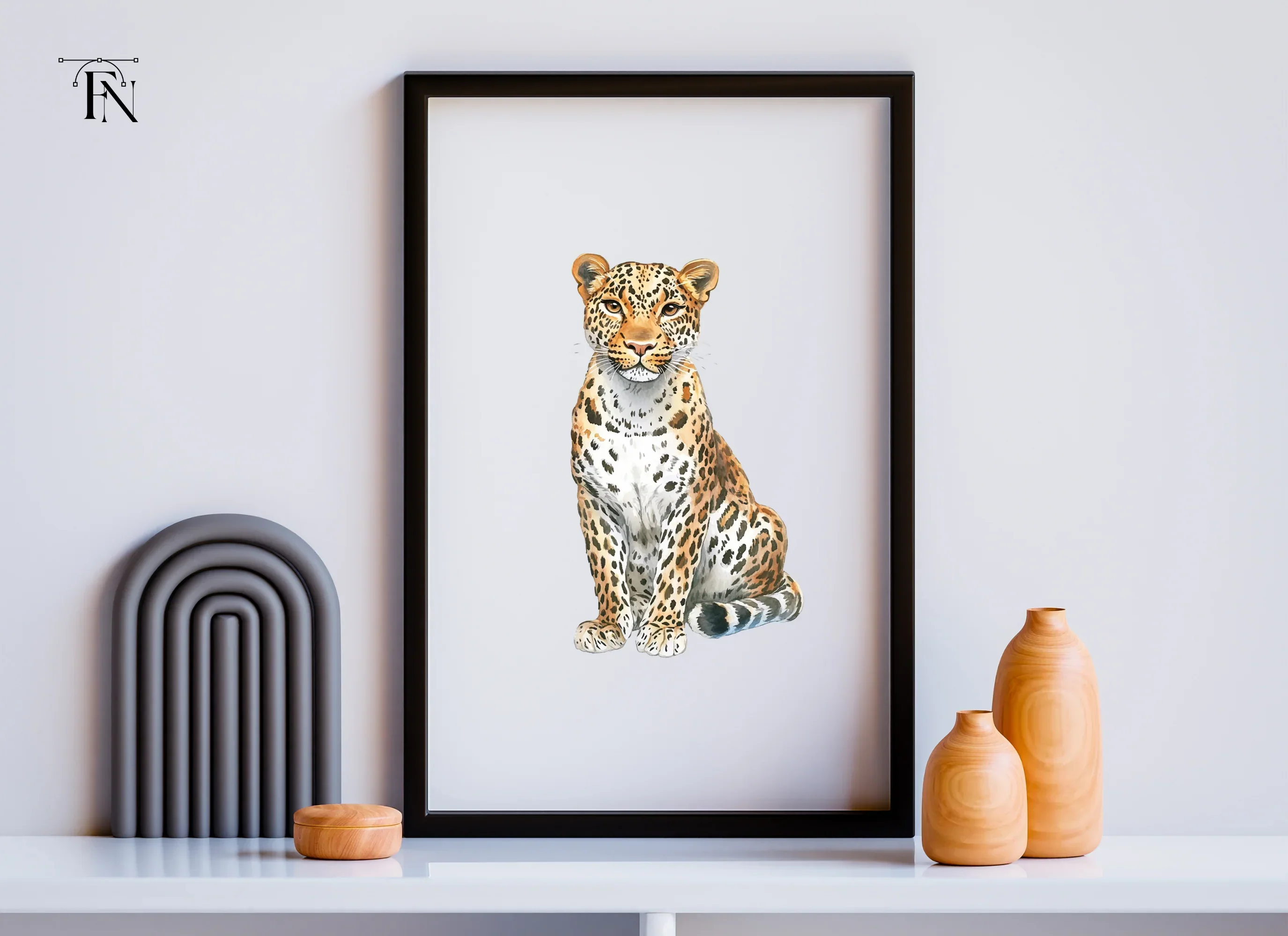 Sitting Leopard Clipart Bundle - Image 4