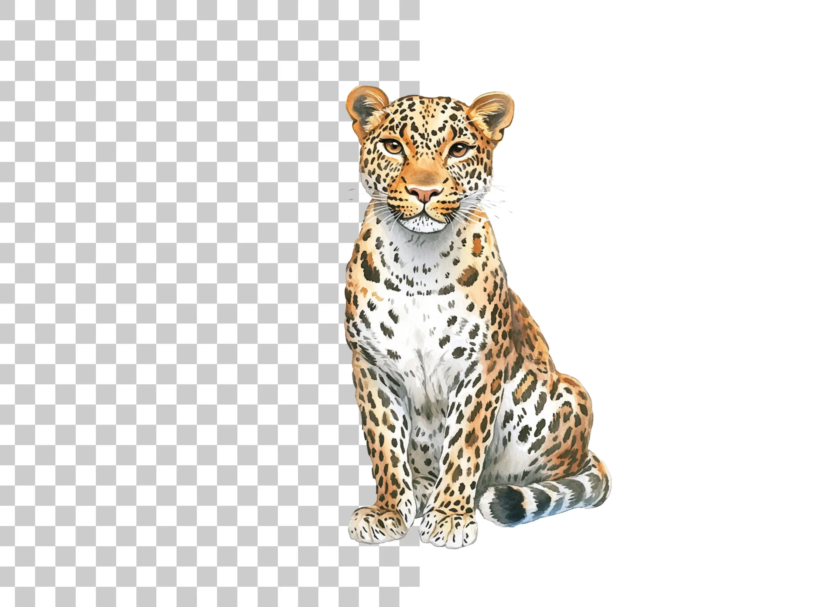 Sitting Leopard Clipart Bundle - Image 6