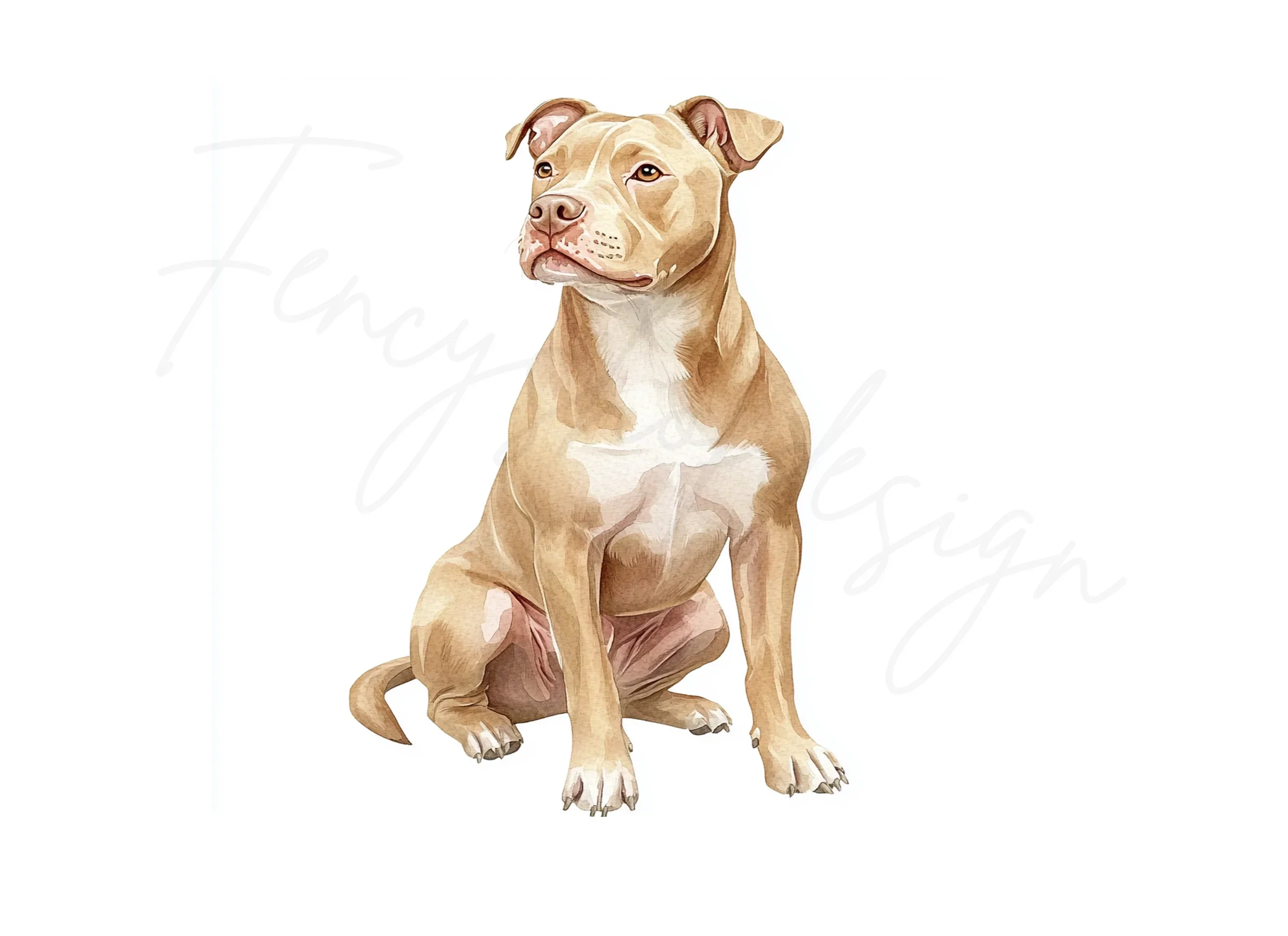 Sitting Pitbull Dog Clipart Bundle - Image 3