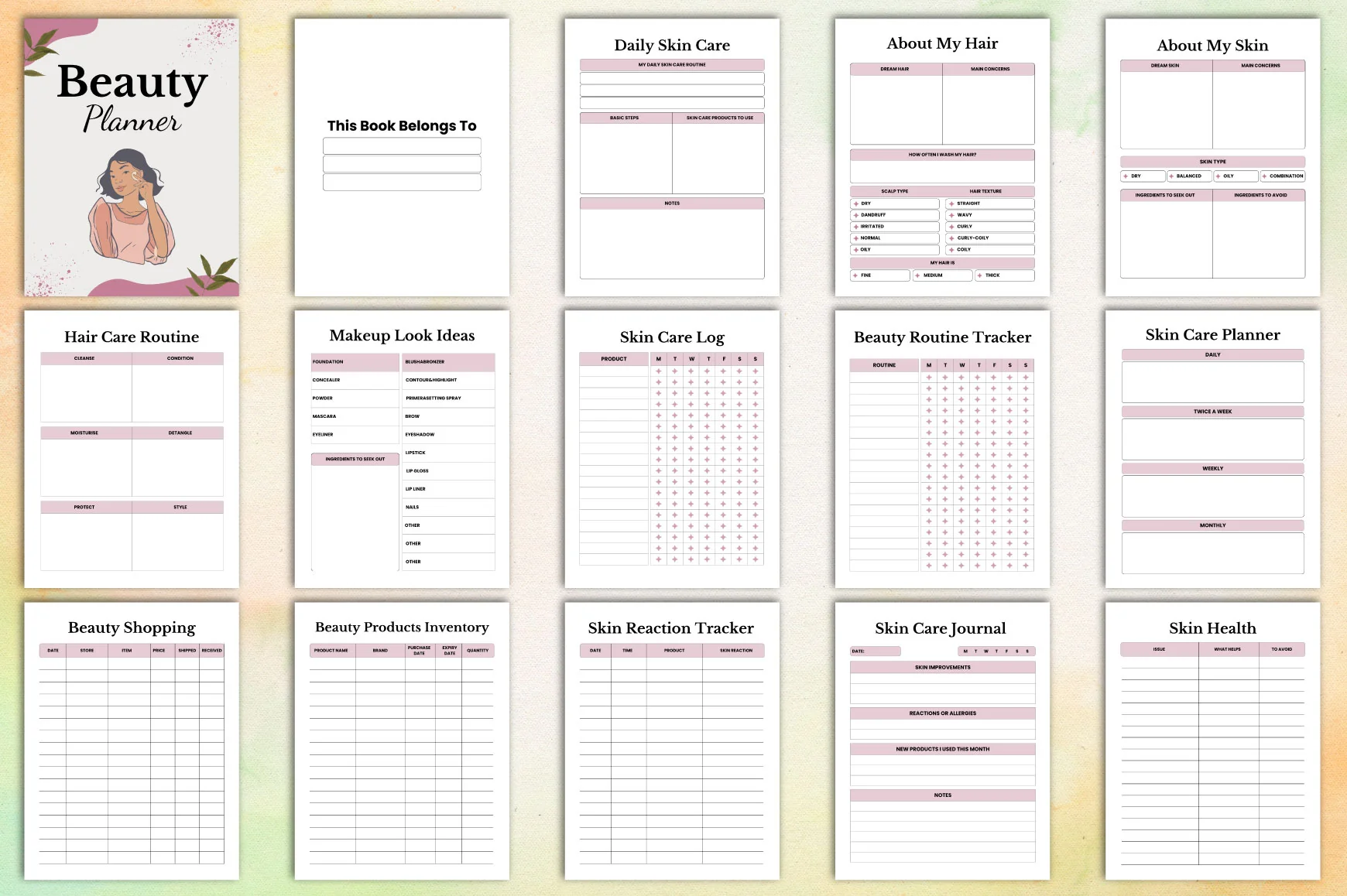Skin Care Beauty Planner - Image 2