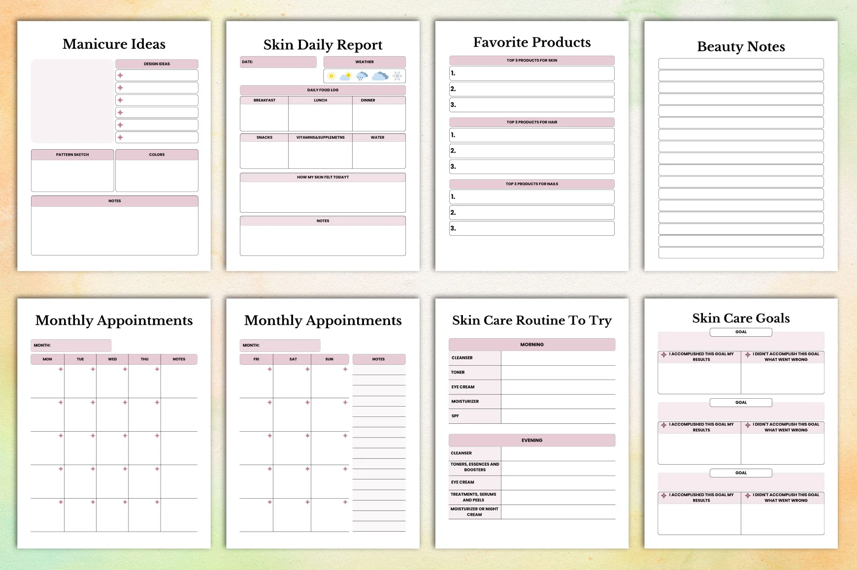 Skin Care Beauty Planner - Image 3