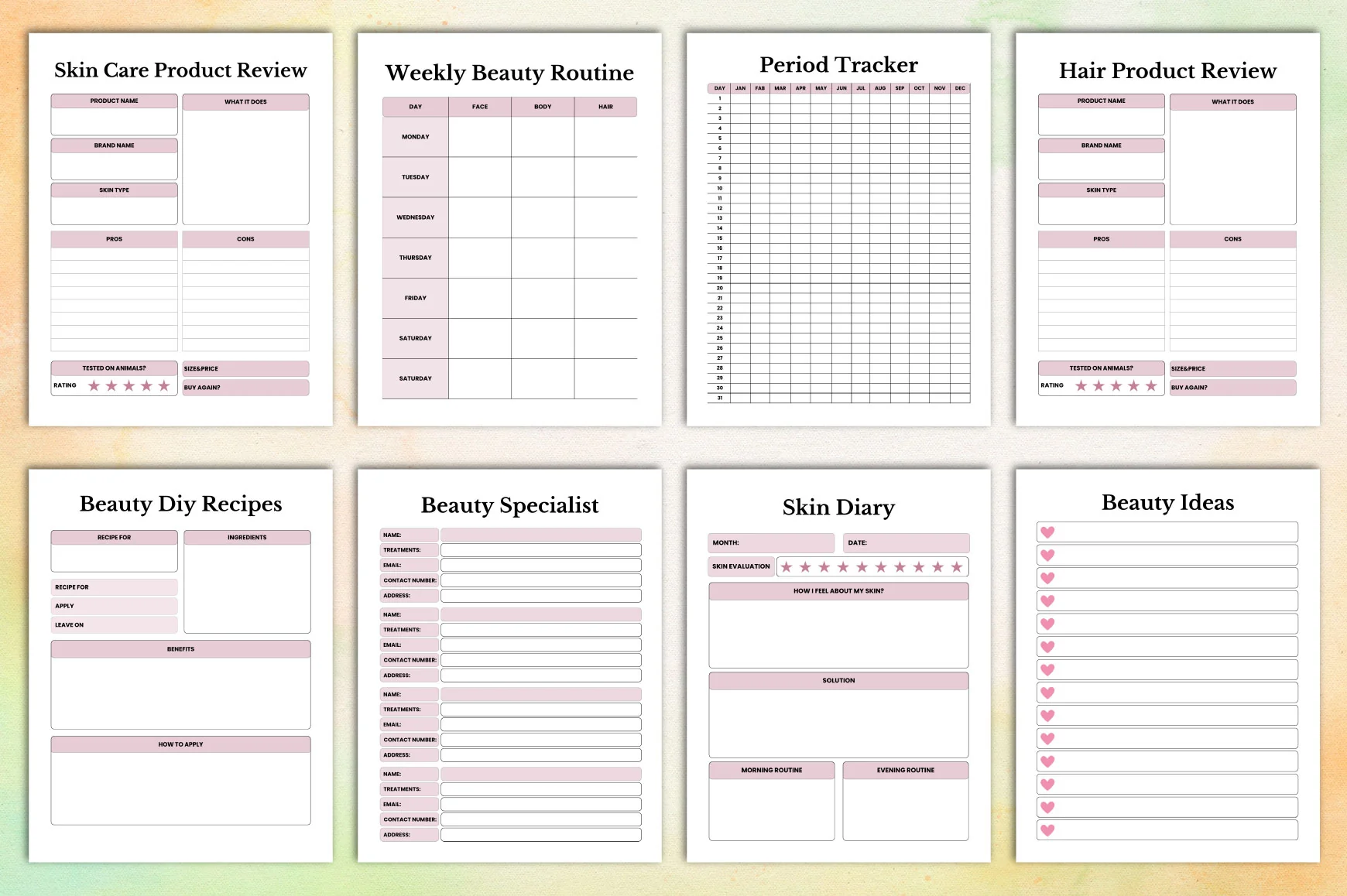 Skin Care Beauty Planner - Image 4