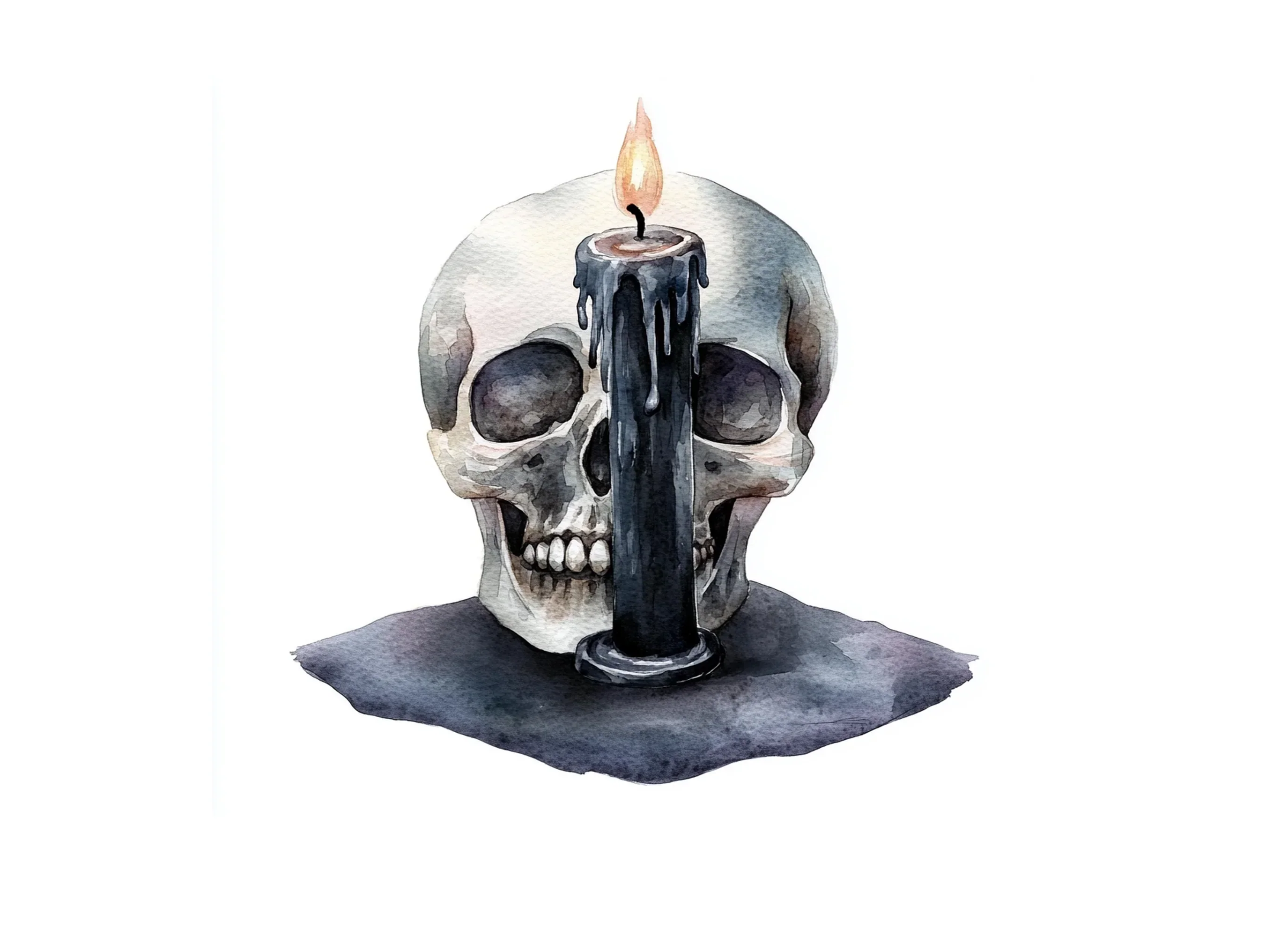Skull Candle Clipart Bundle - Image 3