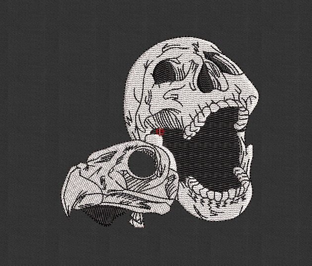 Skull Embroidery Design