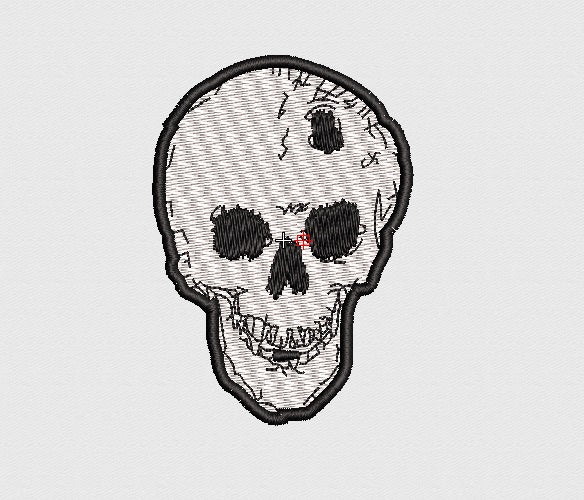 Skull Embroidery Design