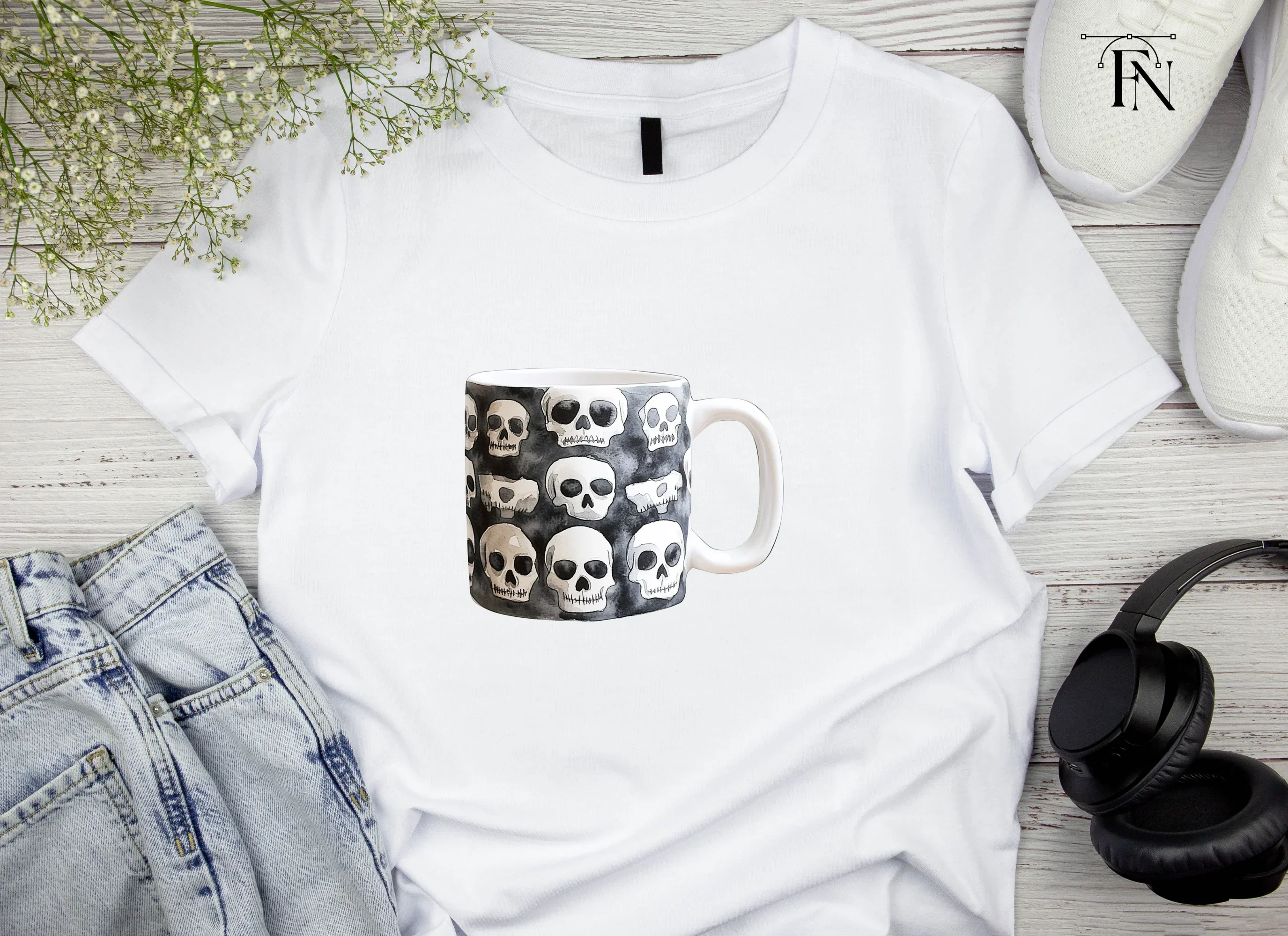 Skull Pattern Clipart Bundle - Image 4