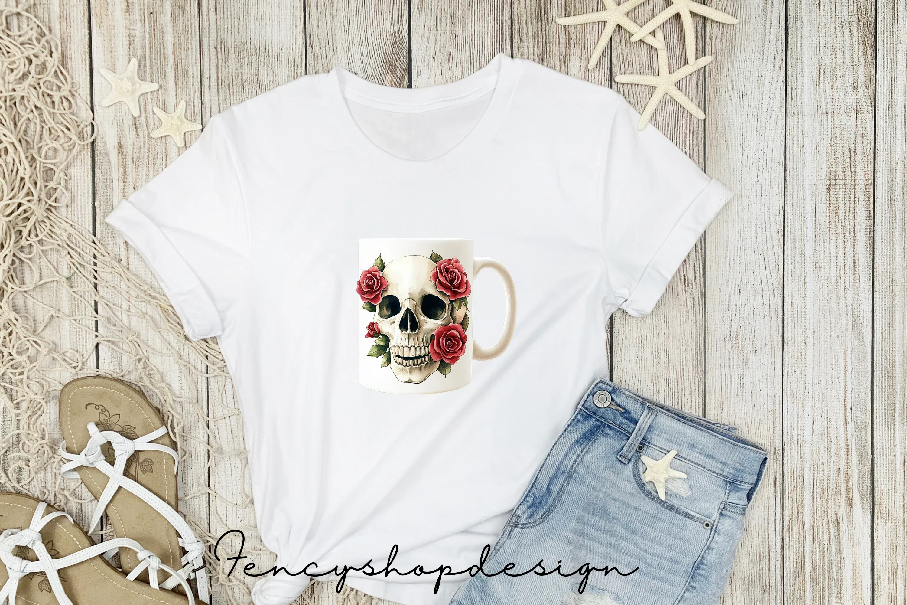 Skull Rose Clipart Bundle - Image 4