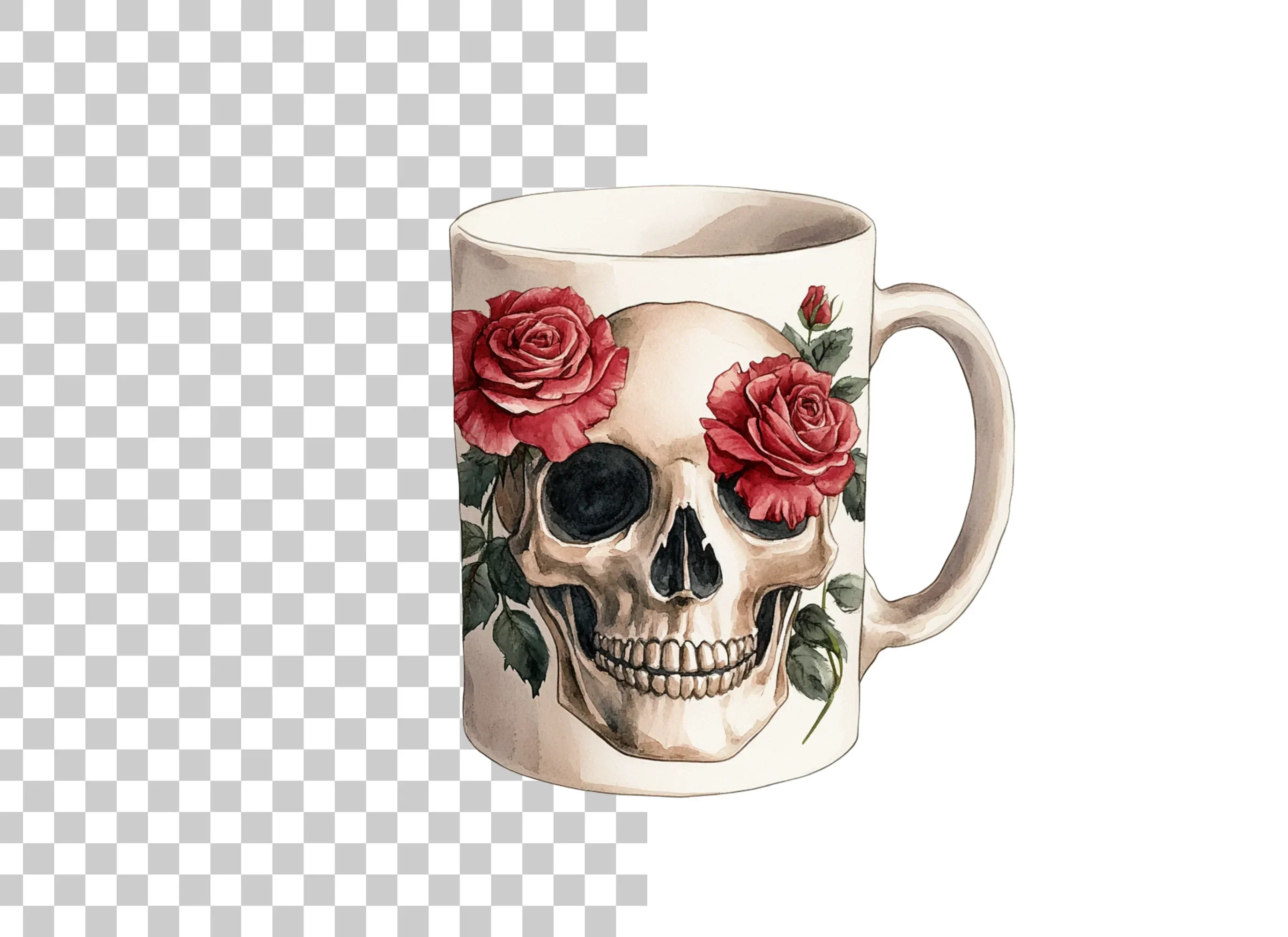 Skull Roses Clipart Bundle - Image 6