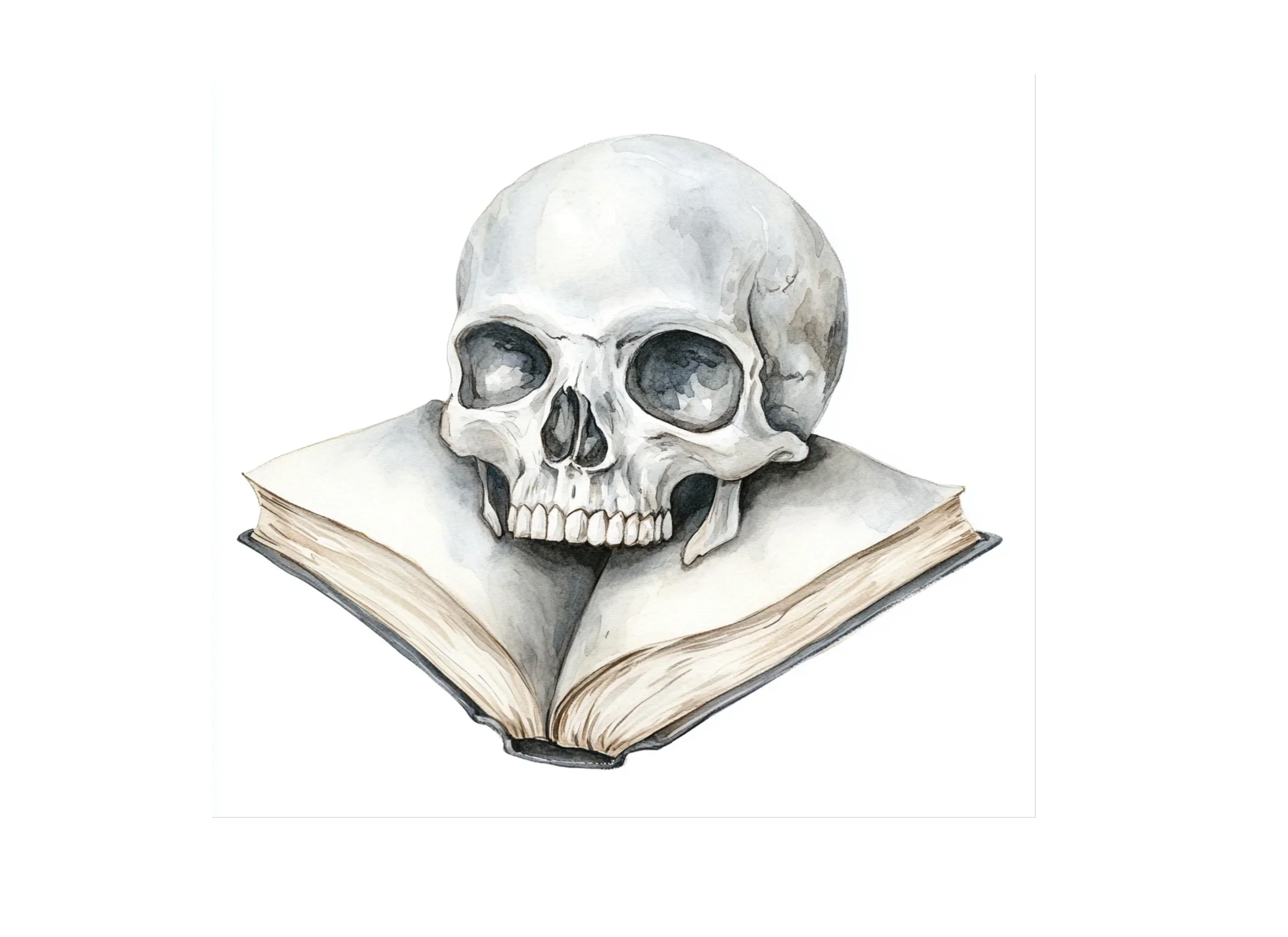 Skulls on Books Clipart Bundle - Image 2