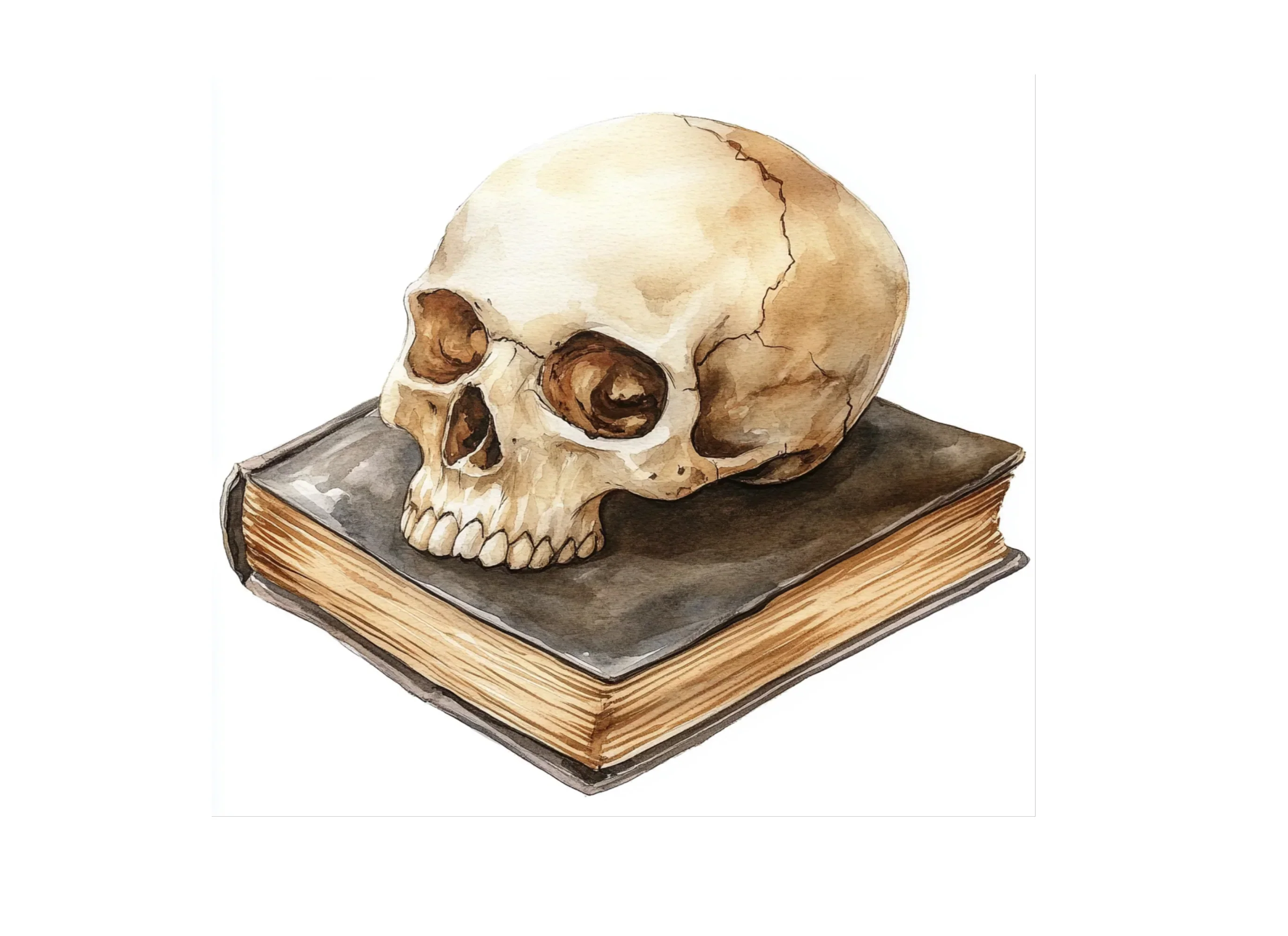 Skulls on Books Clipart Bundle - Image 3