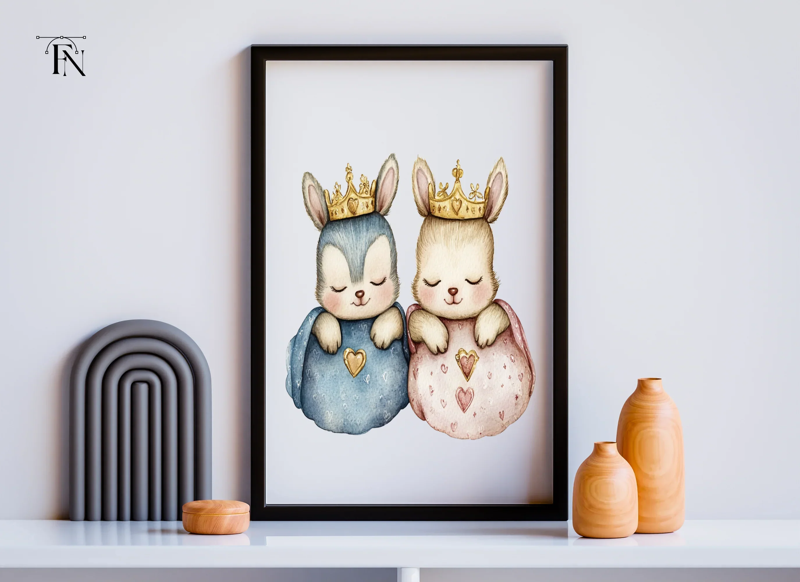 Sleeping Baby Animal Prince Princess Clipart Bundle - Image 3