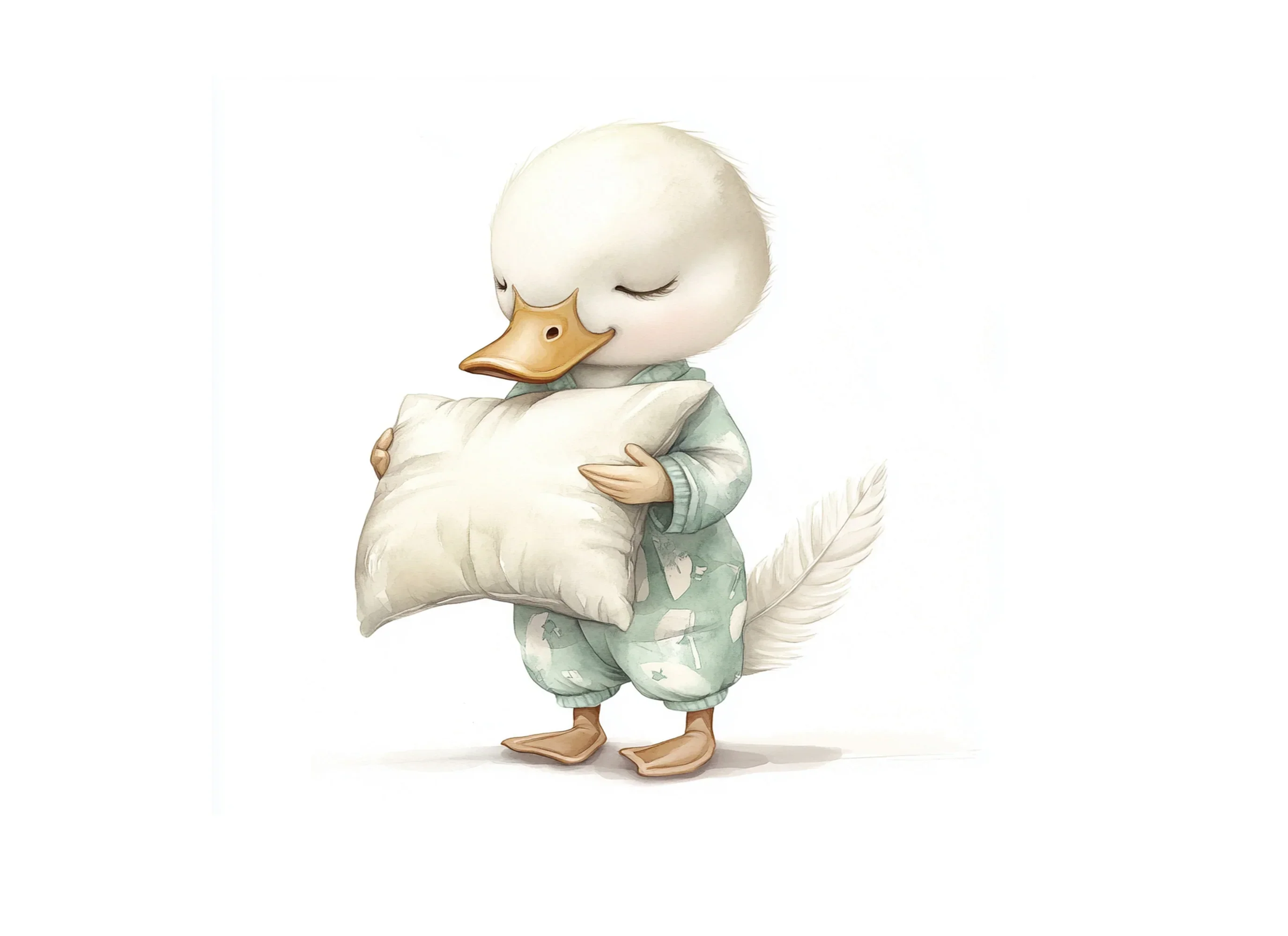 Sleeping Duckling with Pillow Clipart Bundle - Image 2