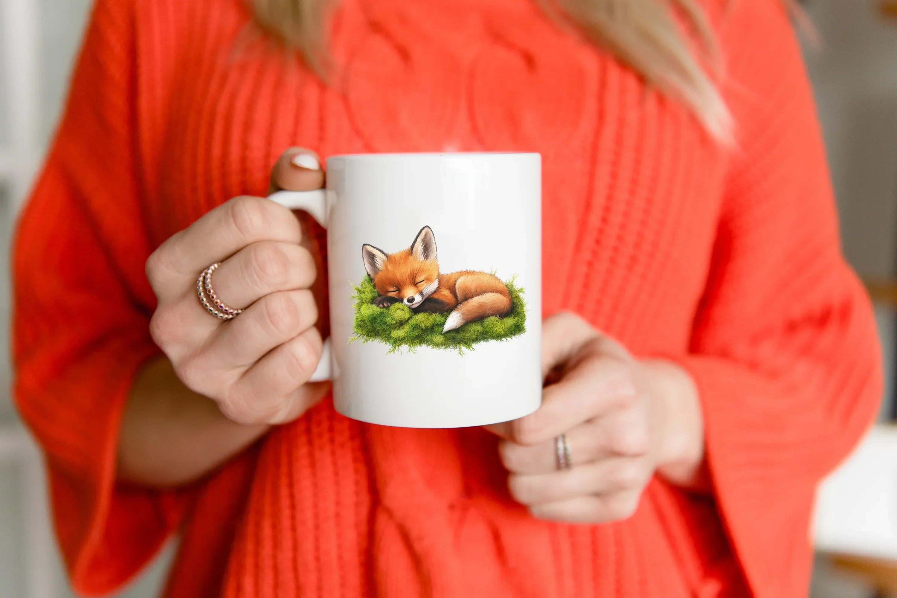 Sleeping Fox and Bunny Clipart Bundle - Image 3