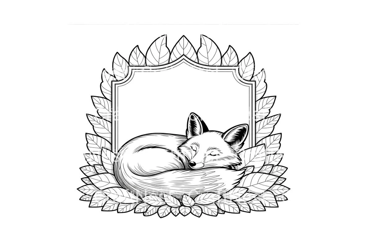 Sleeping Fox Autumn Coloring Books - Image 4