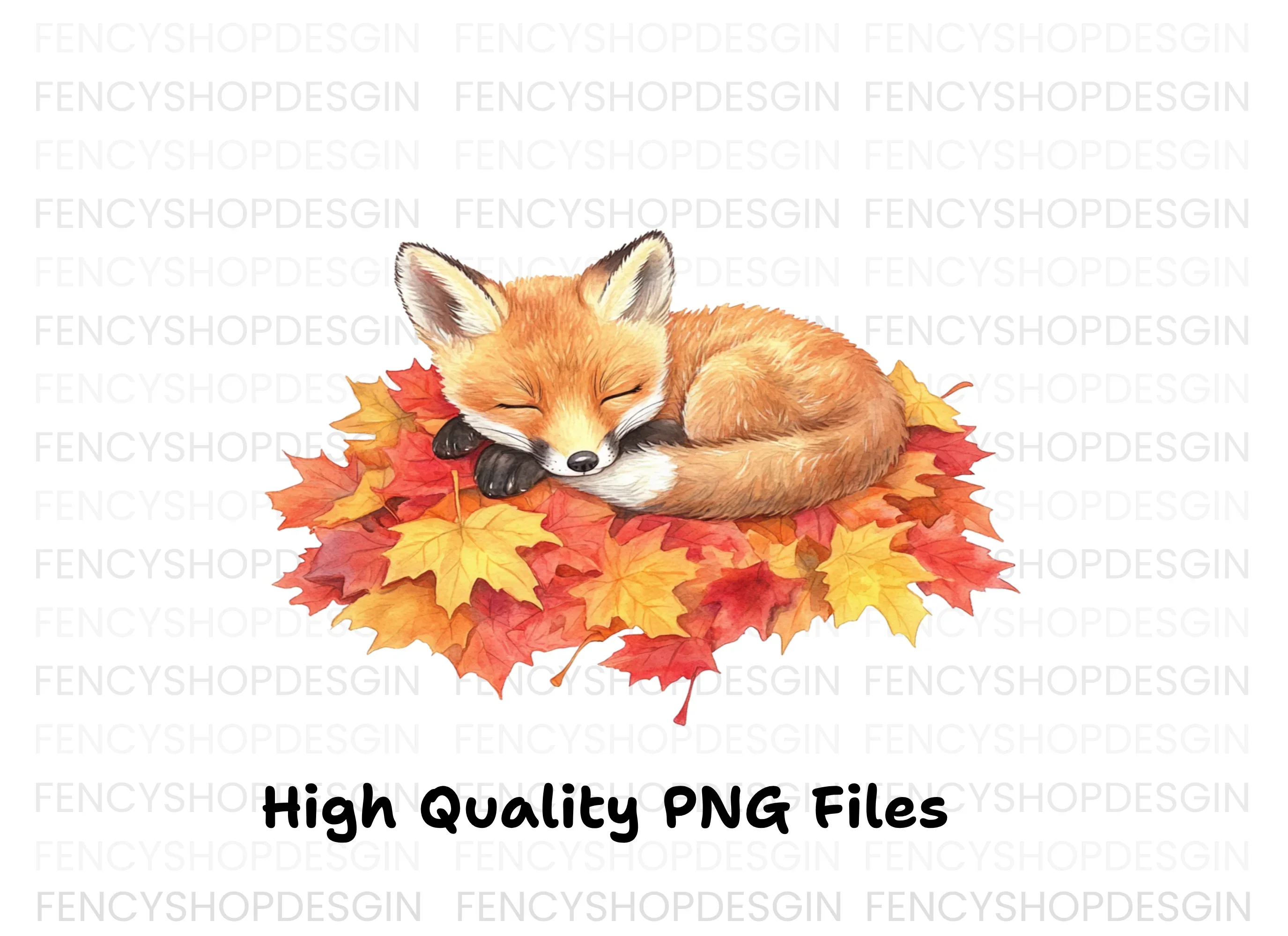 Sleeping Fox Clipart Bundle - Image 3