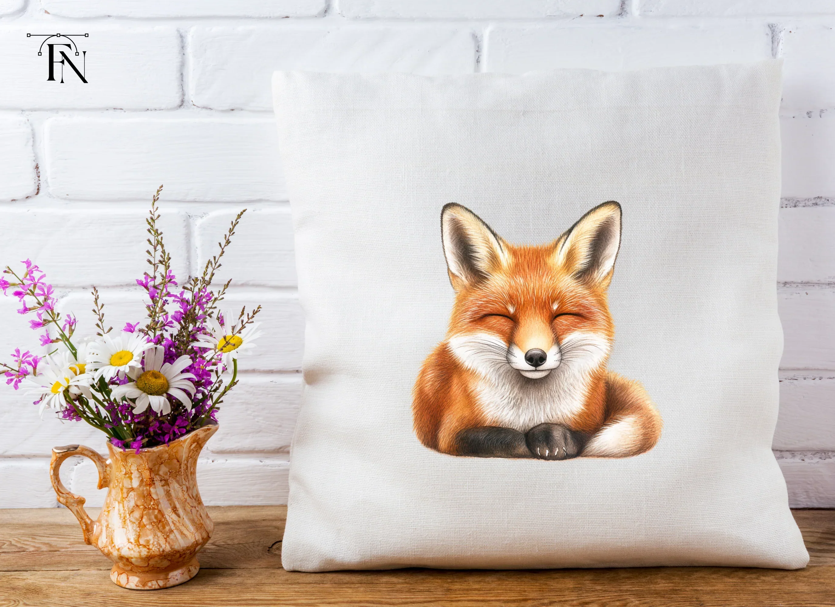 Sleeping Fox Head Clipart Bundle - Image 5