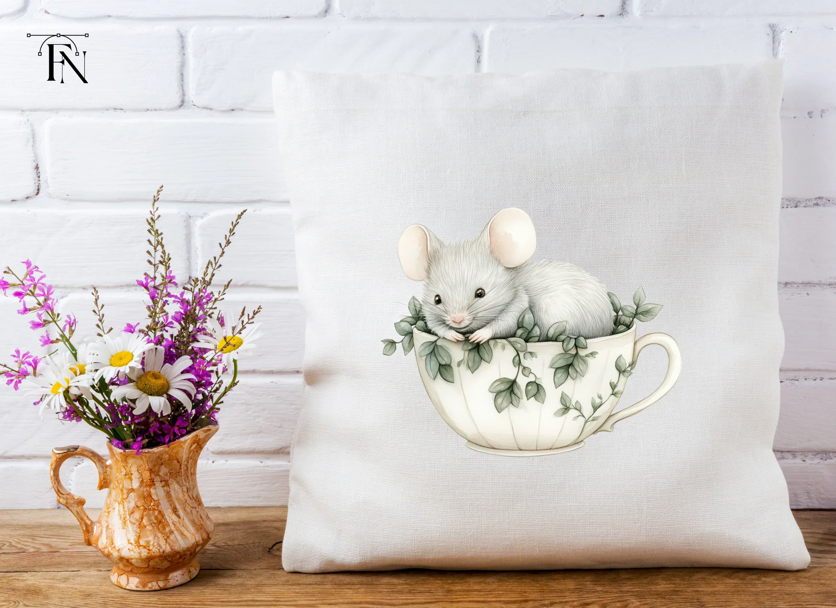 Sleeping Mice in Teacups Clipart Bundle - Image 5
