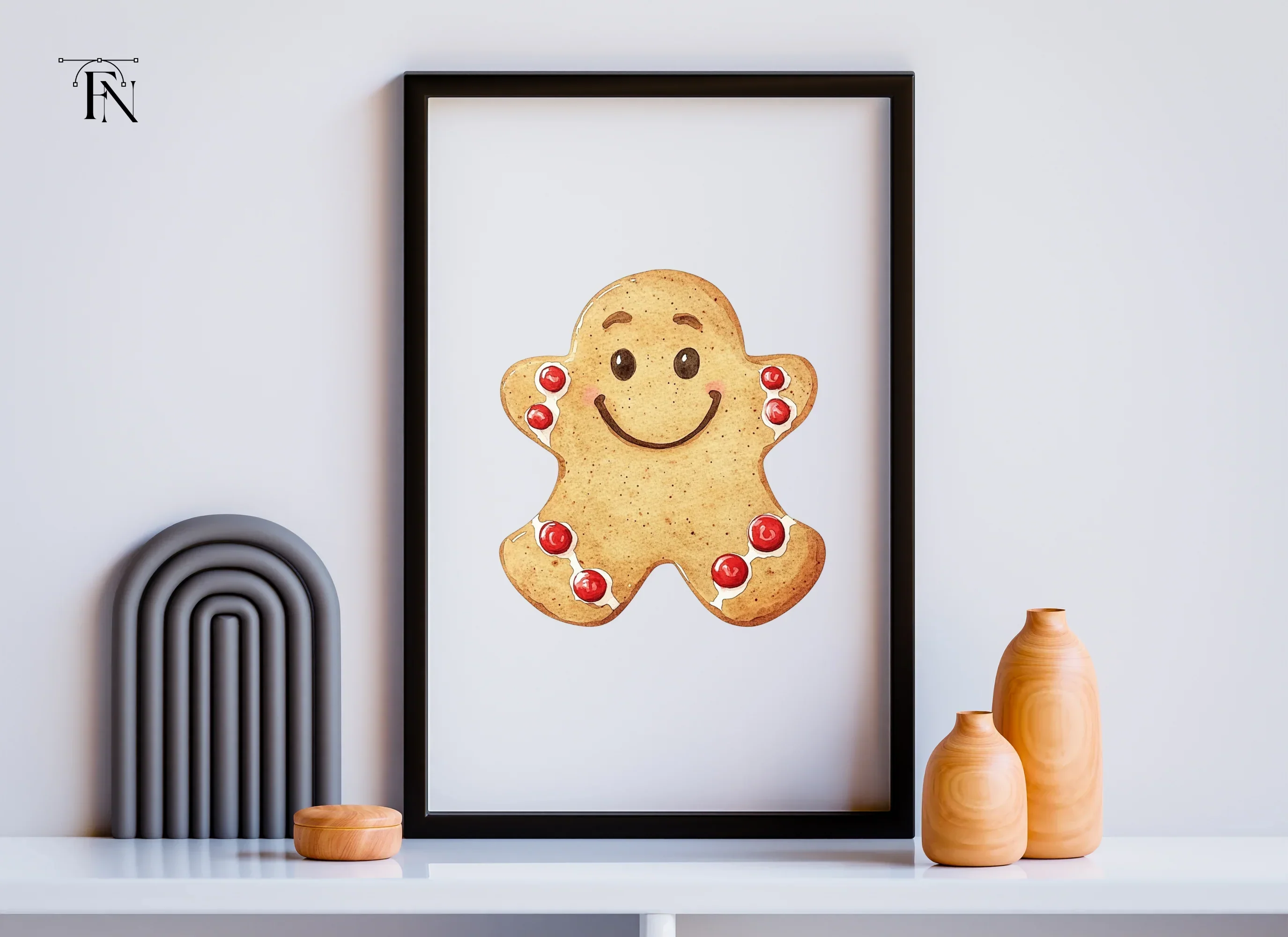 Smiling Gingerbread Man Clipart Bundle - Image 6