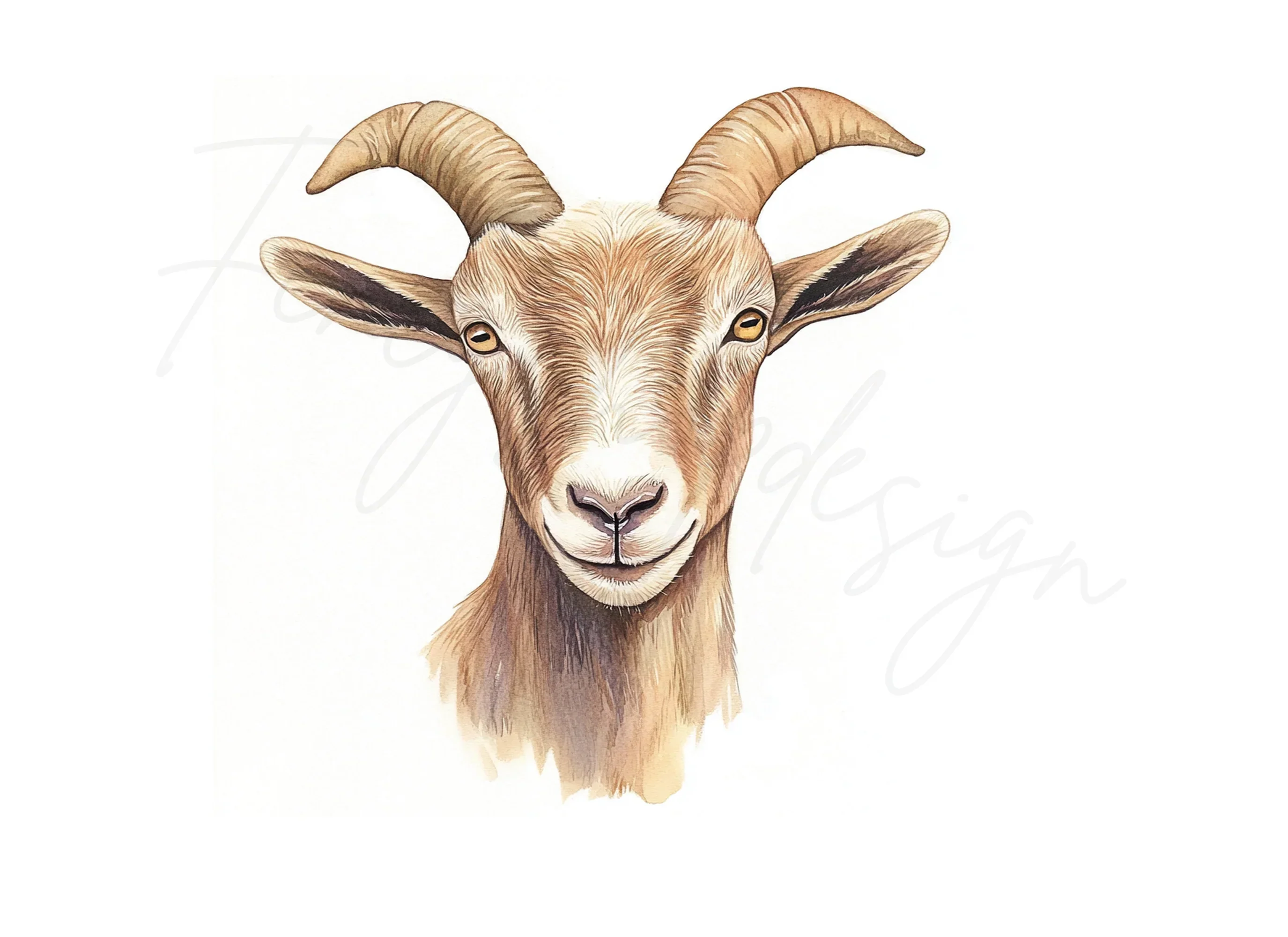 Smiling Goats Clipart Bundle - Image 3