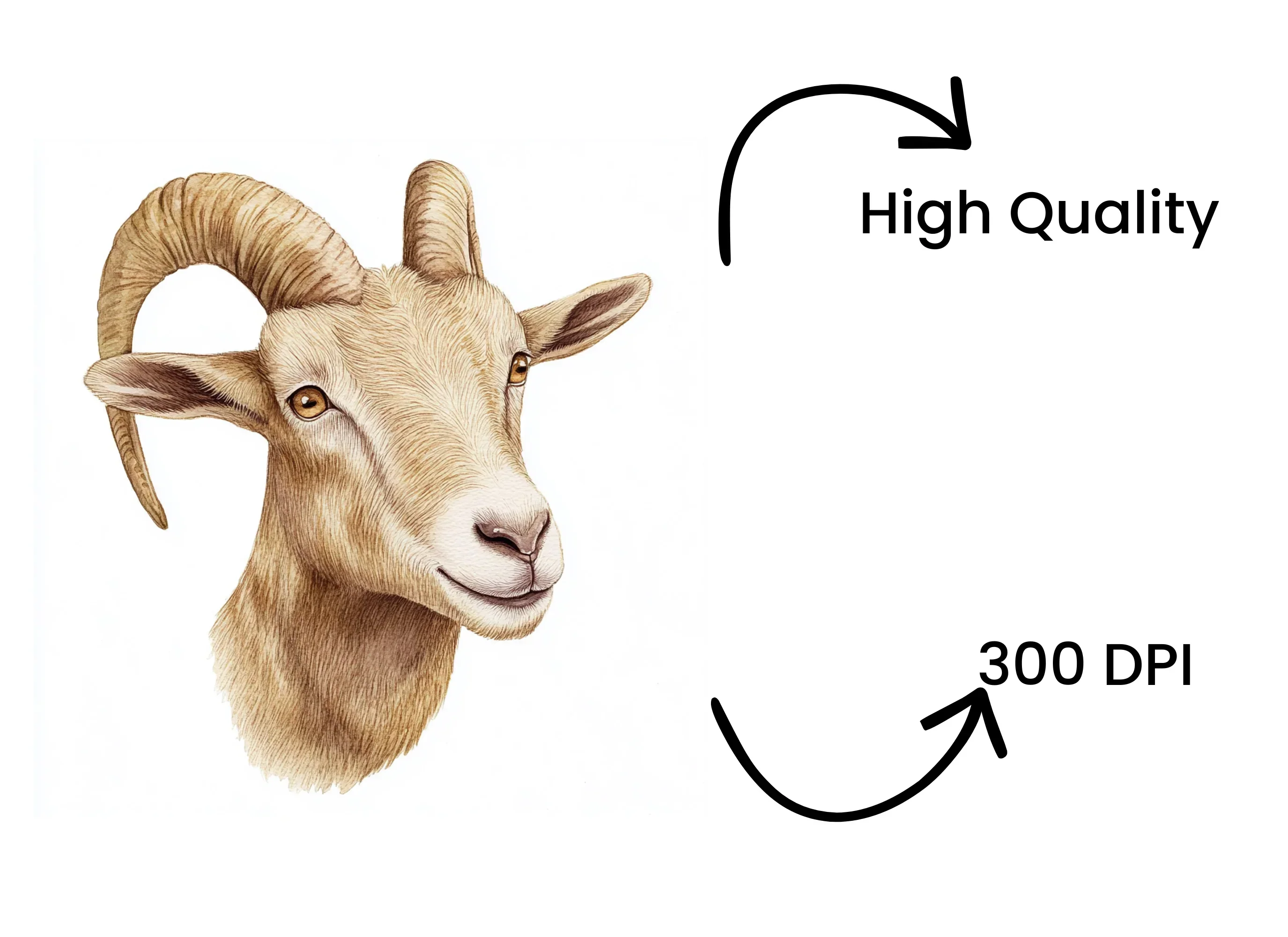 Smiling Goats Clipart Bundle - Image 4