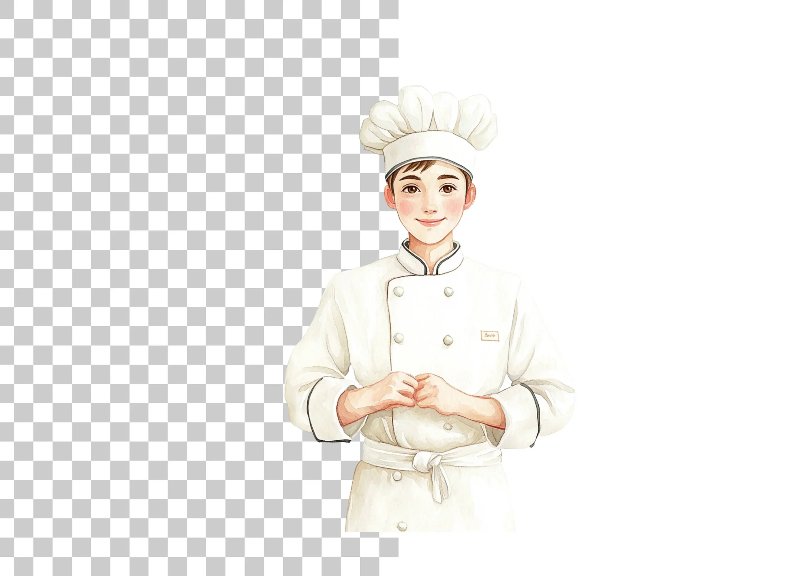 Smiling Male Chef Illustration Clipart Bundle - Image 2
