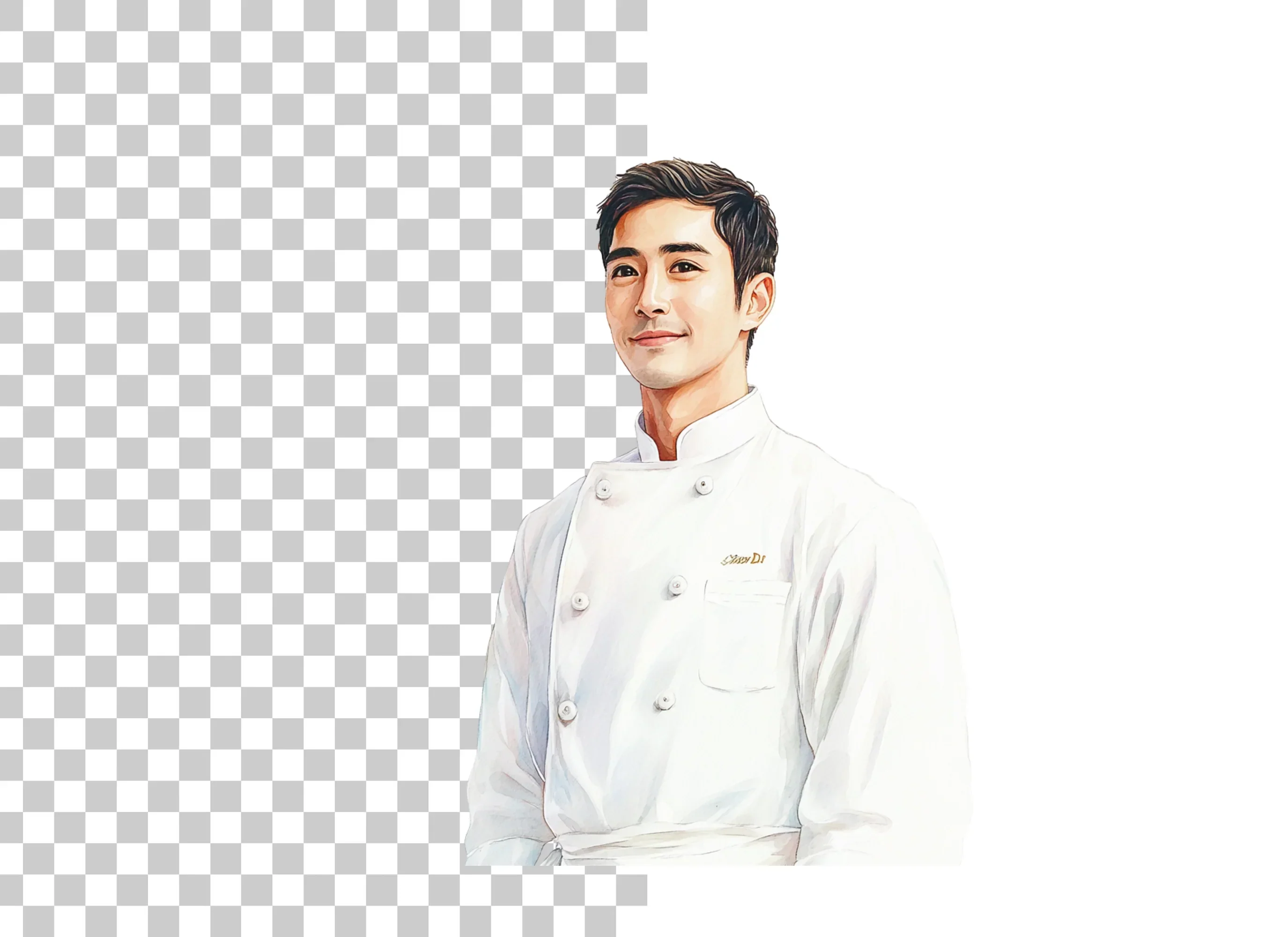 Smiling Male Chef Portrait Clipart Bundle - Image 2