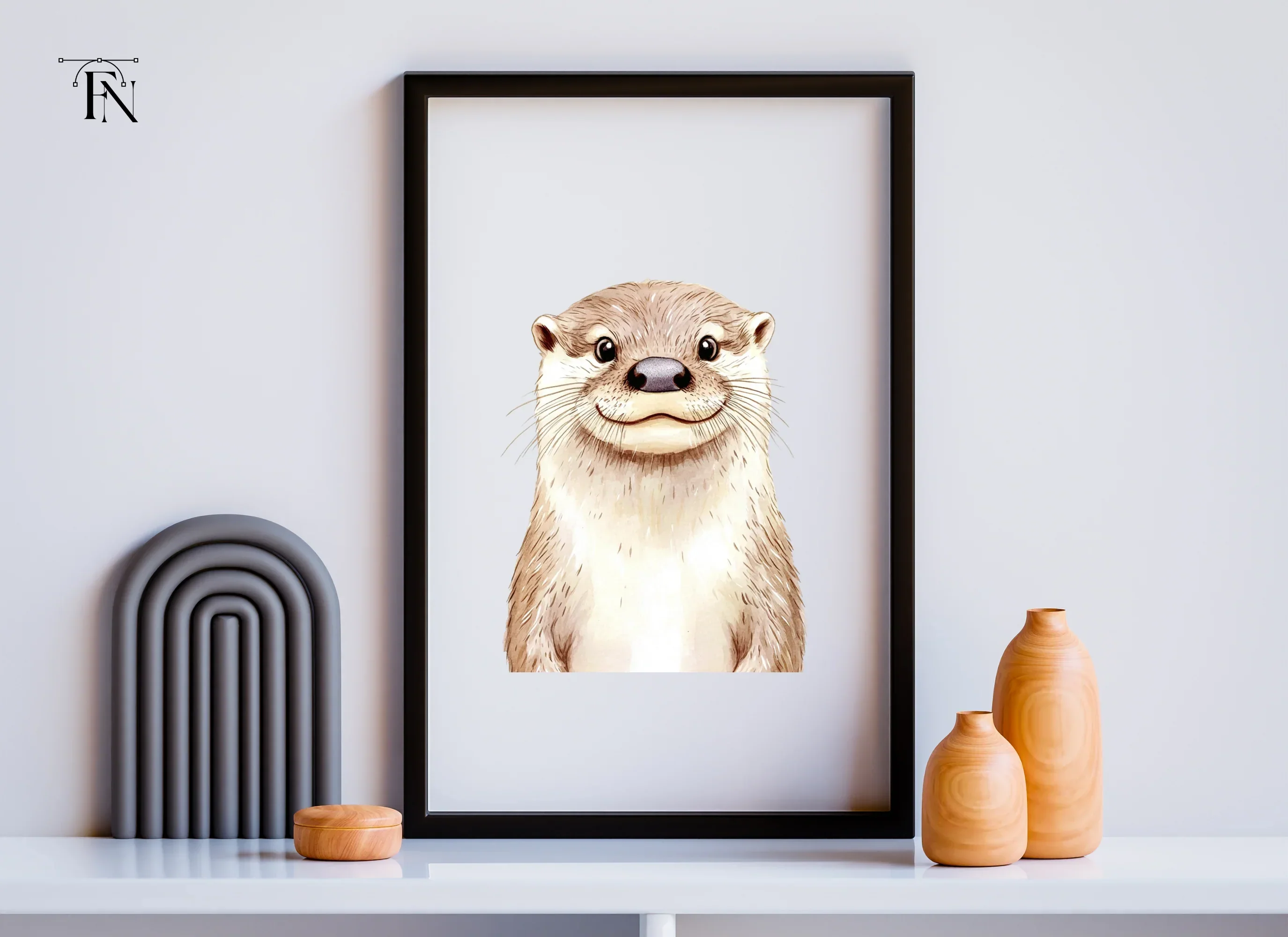 Smiling Otter Faces Clipart Bundle - Image 6
