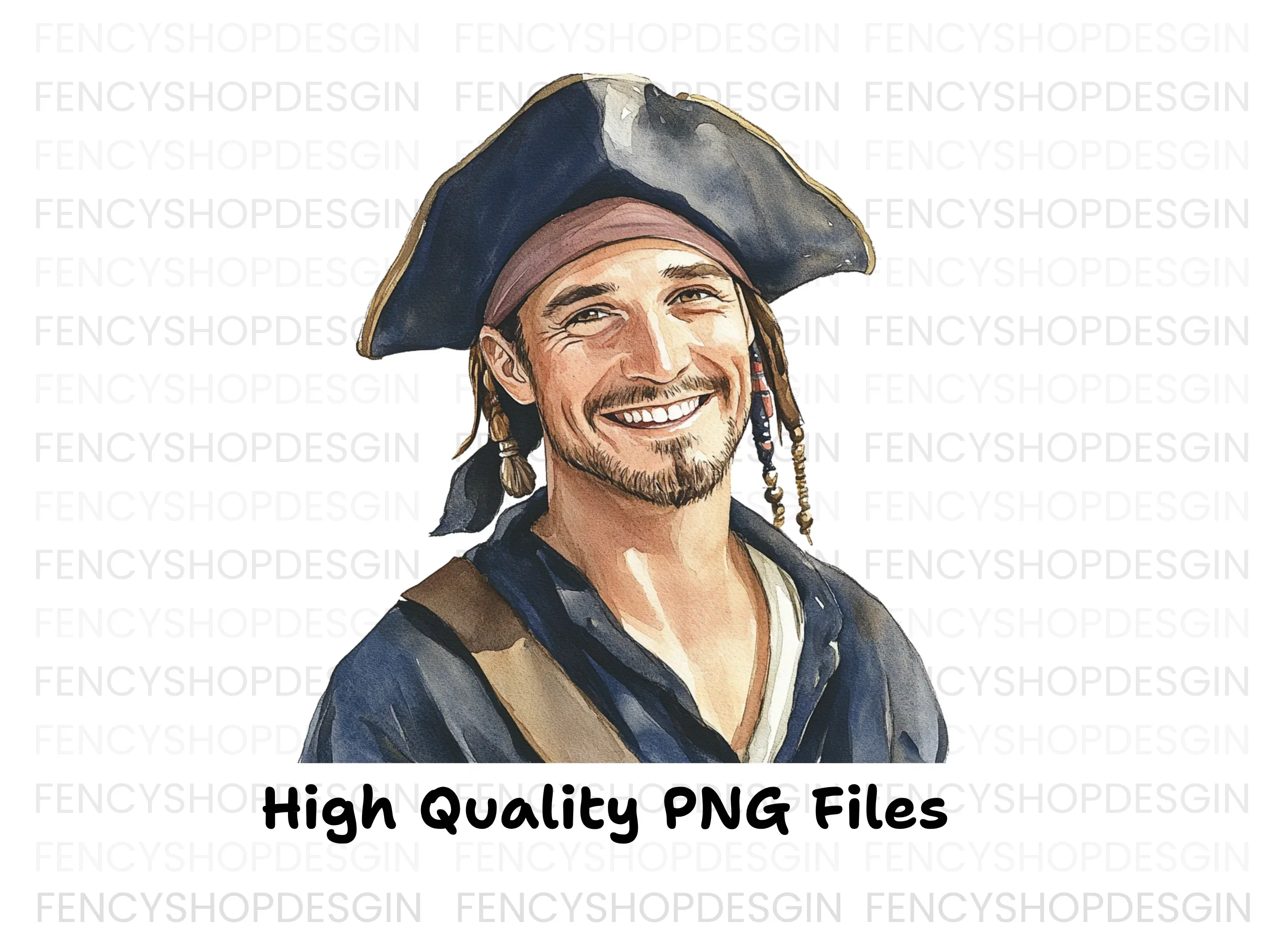 Smiling Pirate Clipart Bundle - Image 3