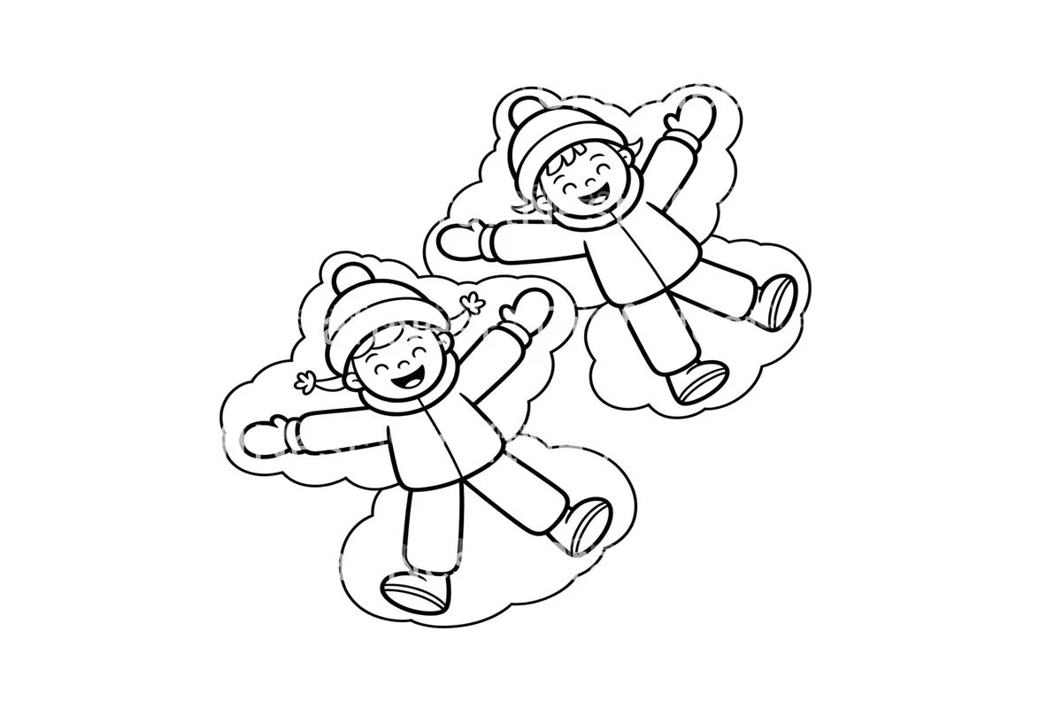 Snow Angels Winter Fun Coloring Books - Image 2