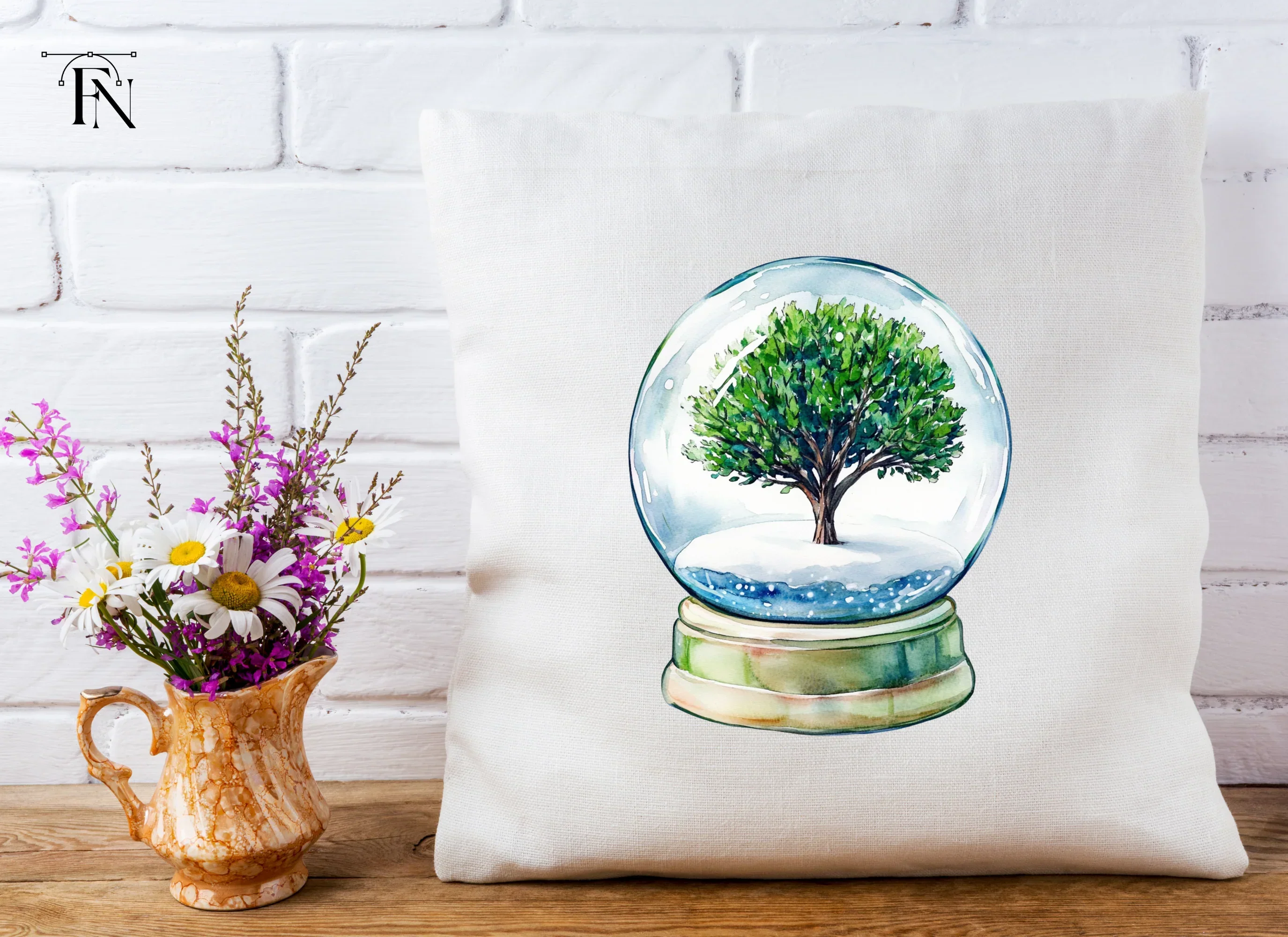Snow Globe Trees Clipart Bundle - Image 5