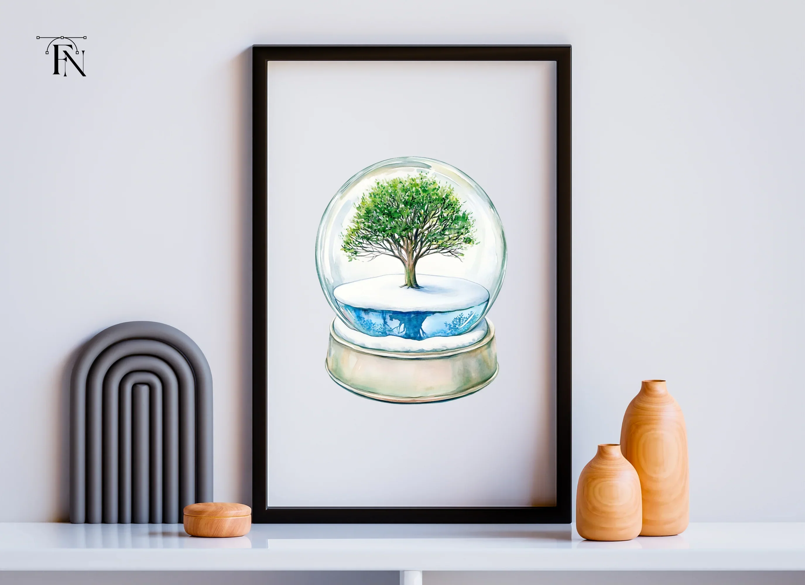 Snow Globe Trees Clipart Bundle - Image 6